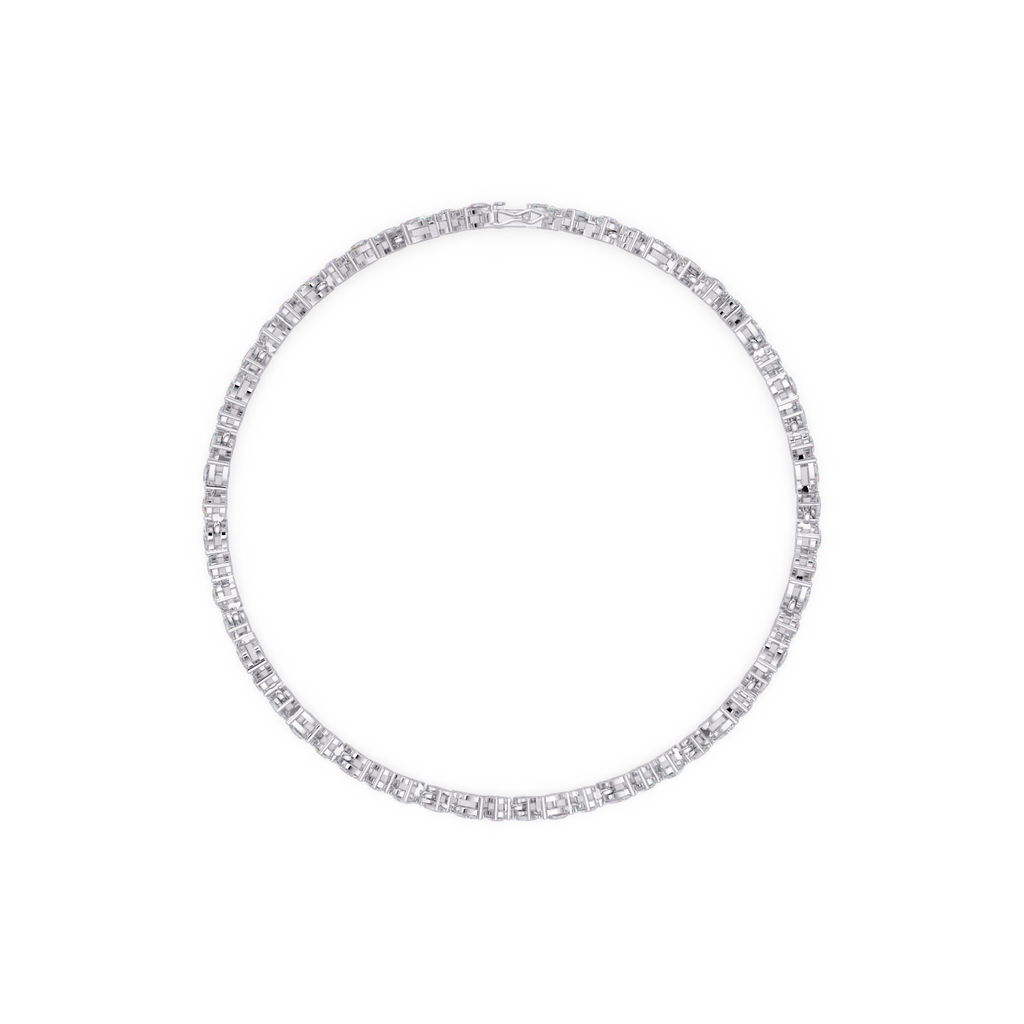 Multi Shape Lab Grown Diamond Tennis Bracelet – 5.19 CT