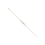 Round Brilliant Diamond Cluster Chain Bracelet