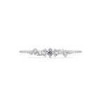 Round Brilliant Diamond Cluster Chain Bracelet