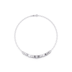 Round Brilliant Diamond Cluster Chain Bracelet