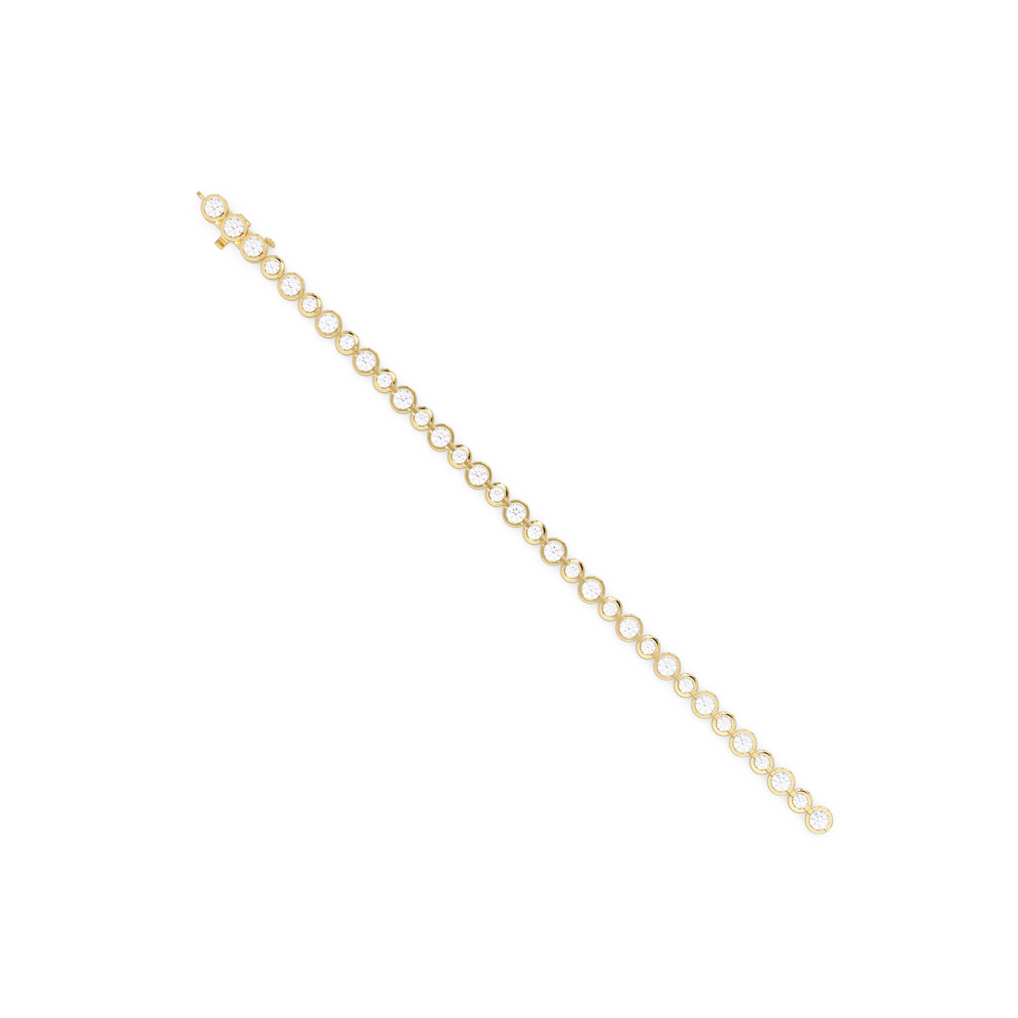 Bezel Set Round Diamond Tennis Bracelet