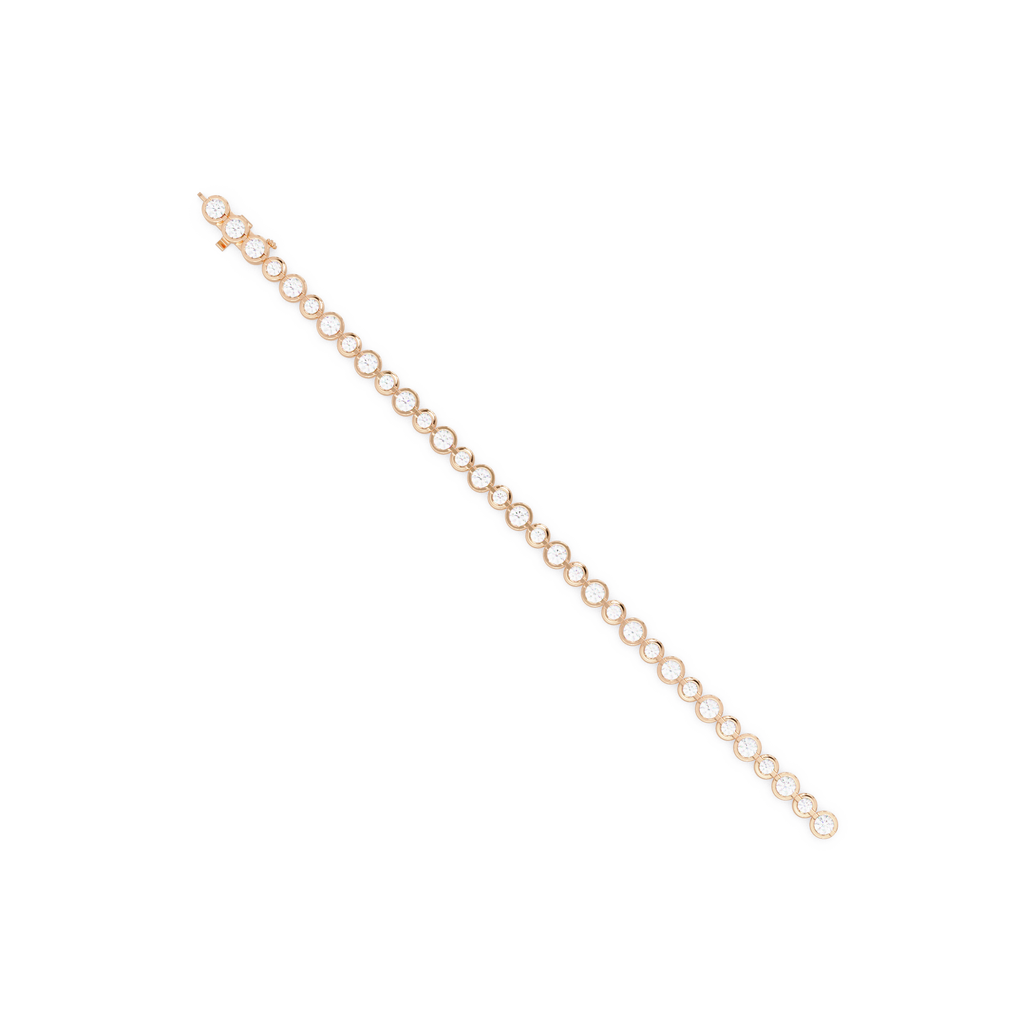 Bezel Set Round Diamond Tennis Bracelet