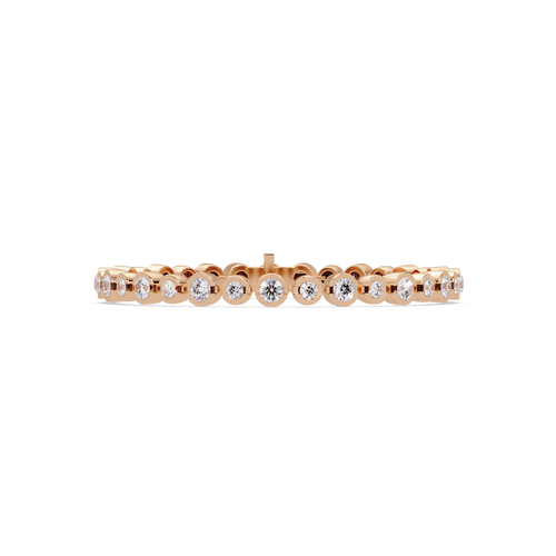 Bezel Set Round Diamond Tennis Bracelet