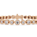 Bezel Set Round Diamond Tennis Bracelet