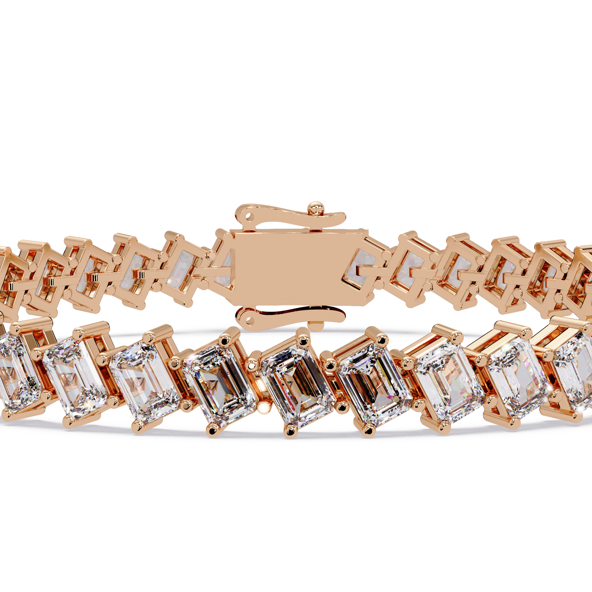 Luxury Emerald Cut Tennis Bracelet