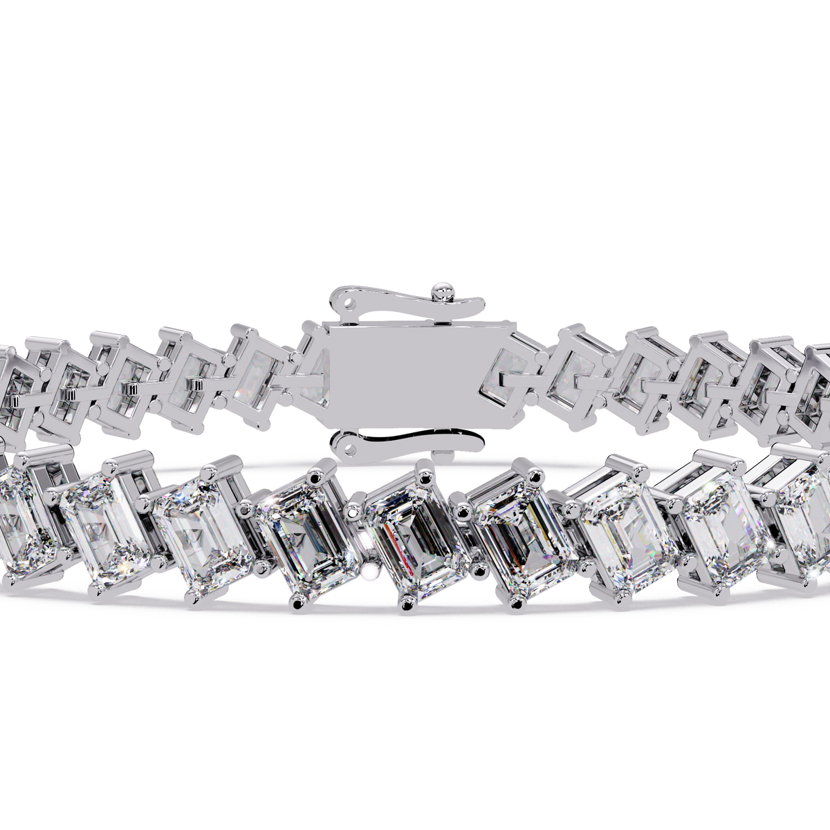 Luxury Emerald Cut Tennis Bracelet