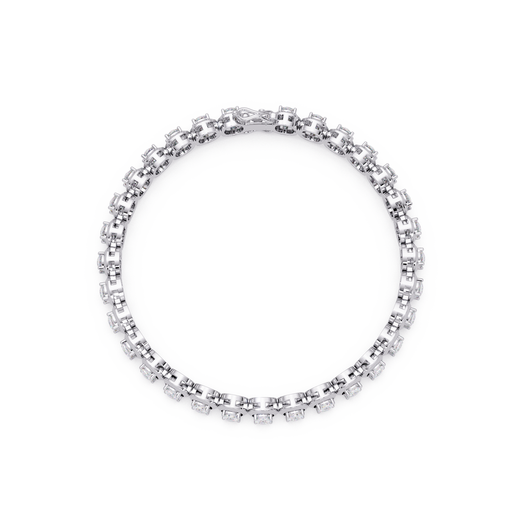 Luxury Cushion Cut Diamond Tennis Bracelet