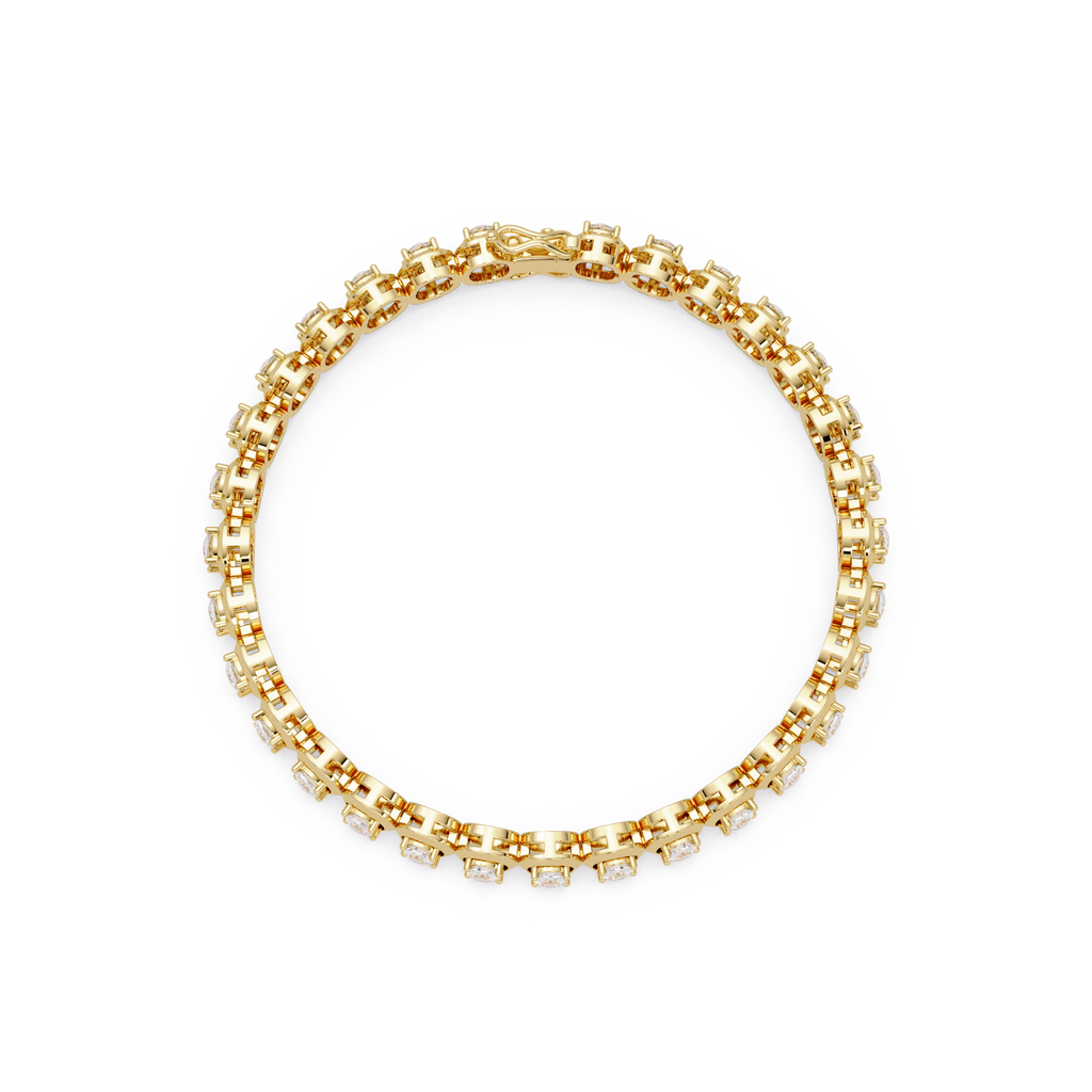 Luxury Cushion Cut Diamond Tennis Bracelet