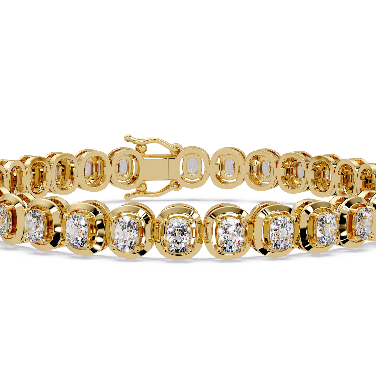 Luxury Cushion Cut Diamond Tennis Bracelet
