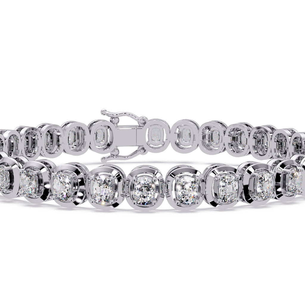 Luxury Cushion Cut Diamond Tennis Bracelet