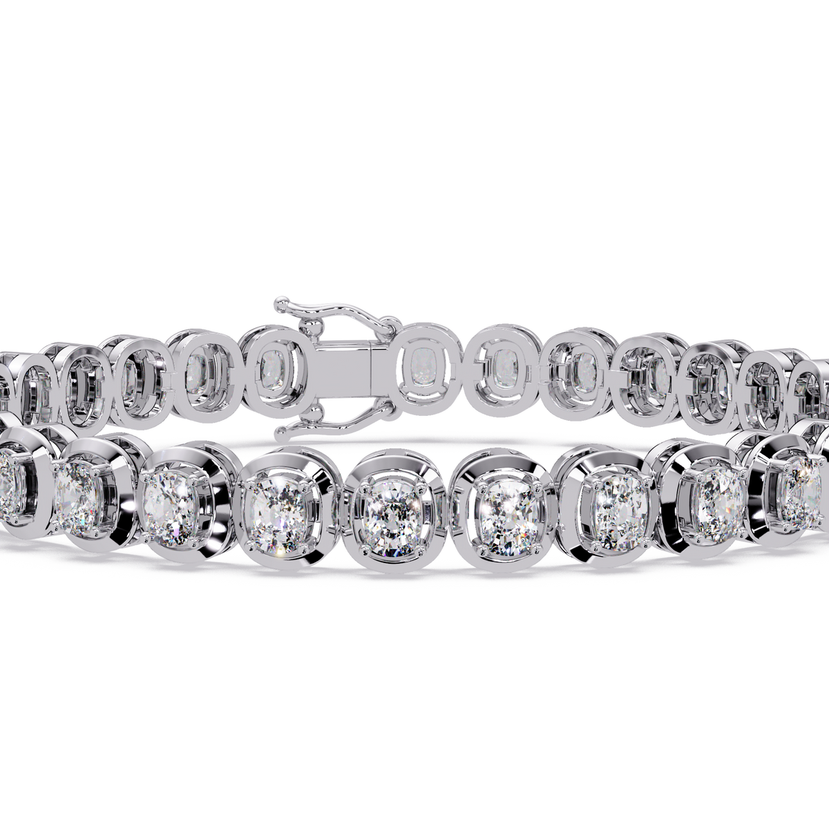 Luxury Cushion Cut Diamond Tennis Bracelet