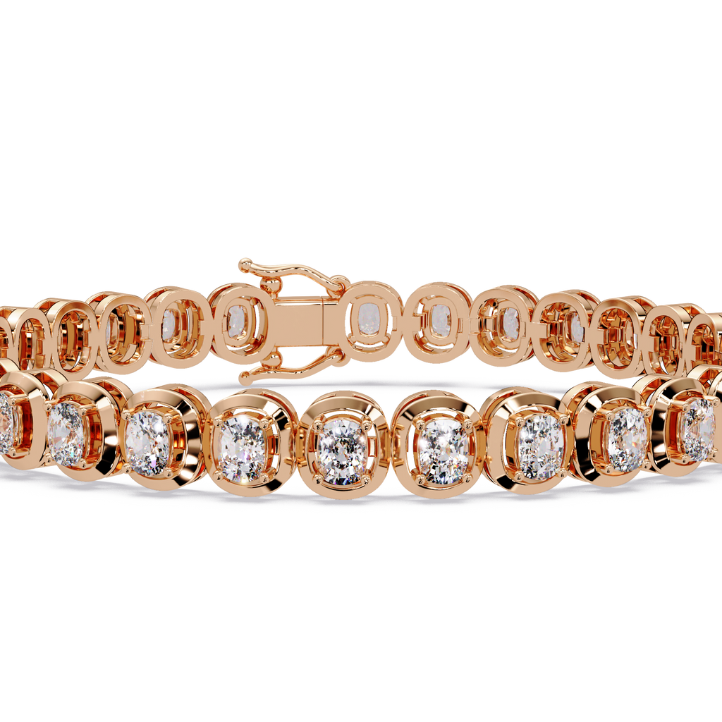 Luxury Cushion Cut Diamond Tennis Bracelet