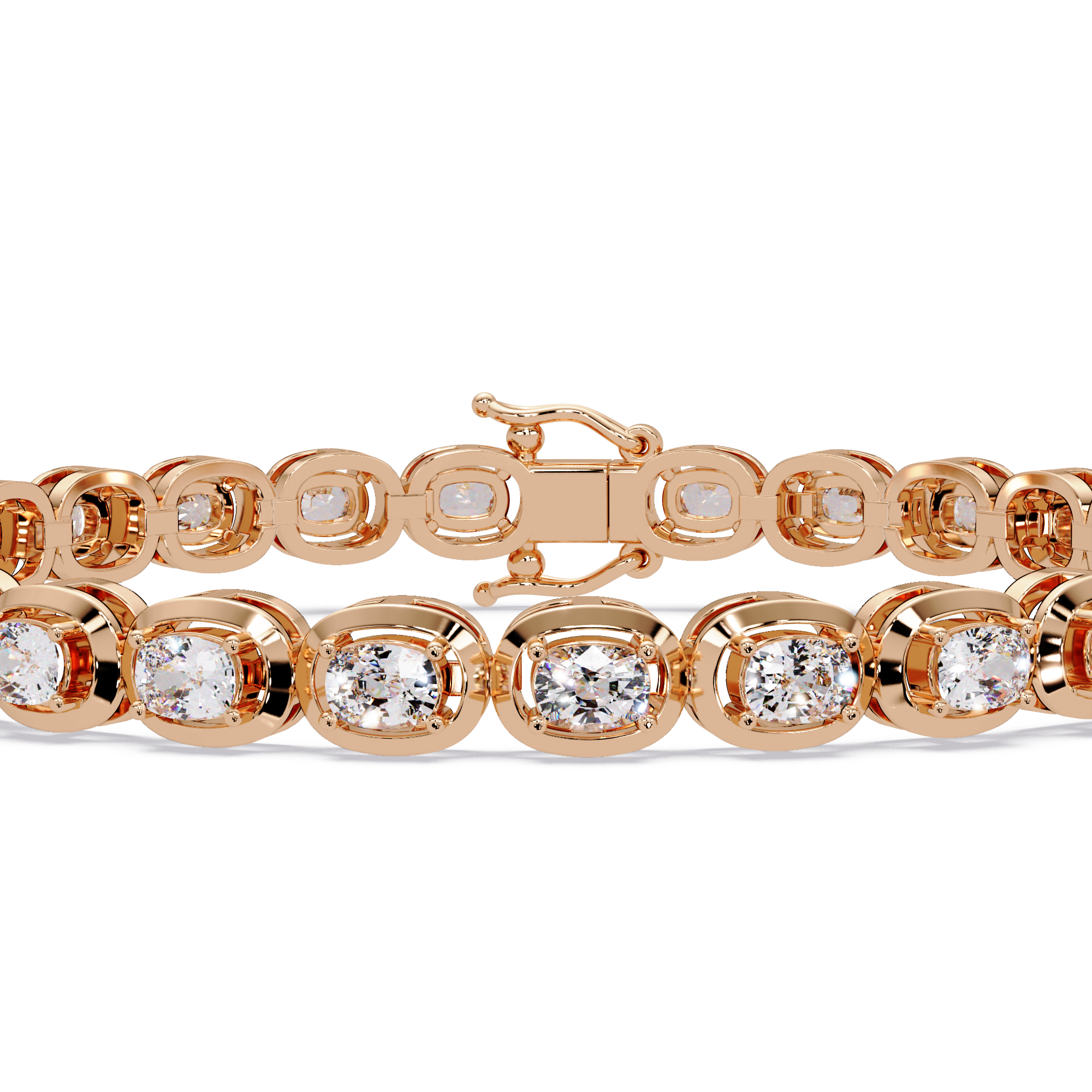 Luxury Oval Cut Diamond Tennis Bracelet