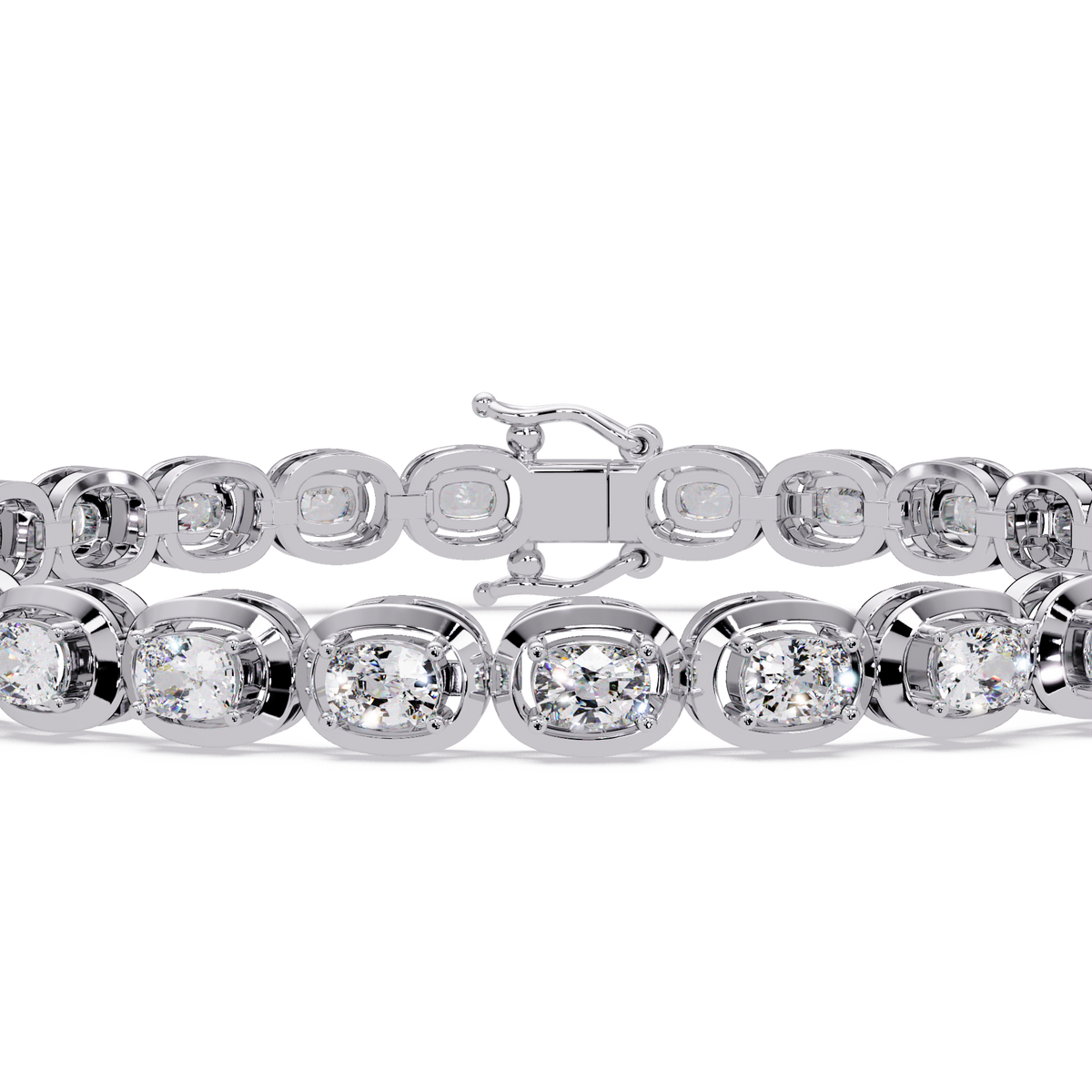 Luxury Oval Cut Diamond Tennis Bracelet