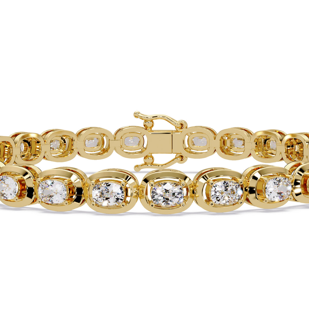 Luxury Oval Cut Diamond Tennis Bracelet