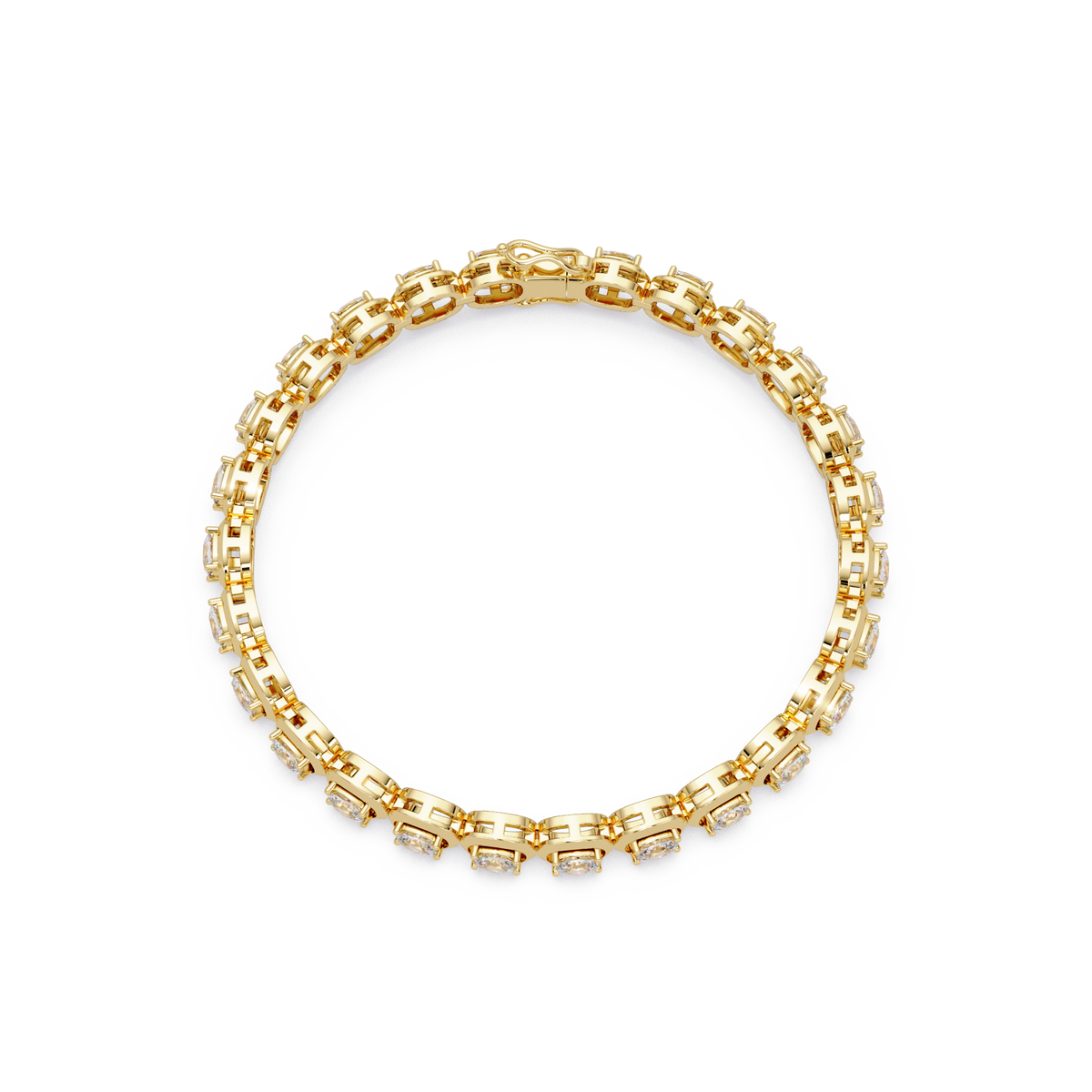 Luxury Oval Cut Diamond Tennis Bracelet