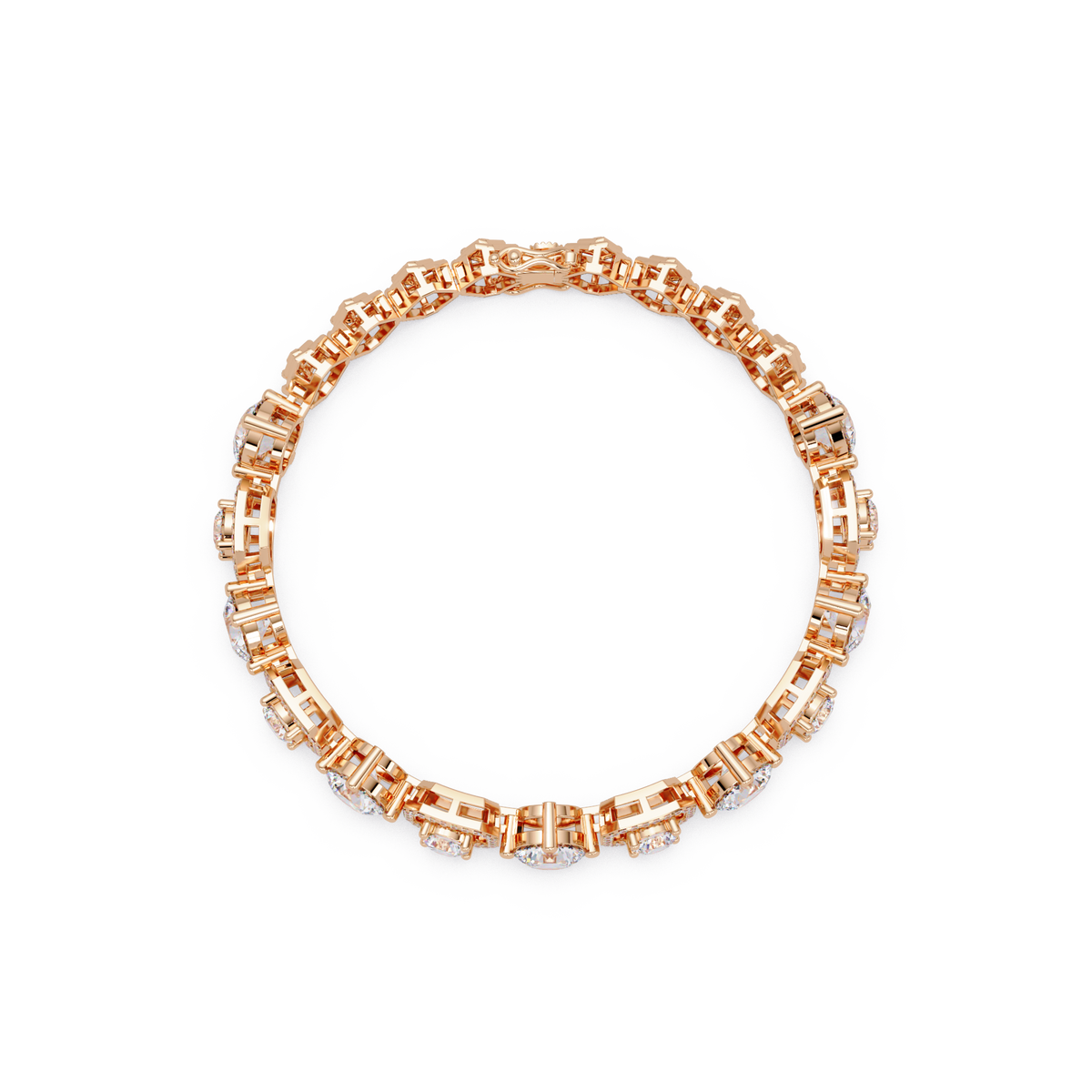 Luxury Round & Cushion Halo Diamond Tennis Bracelet