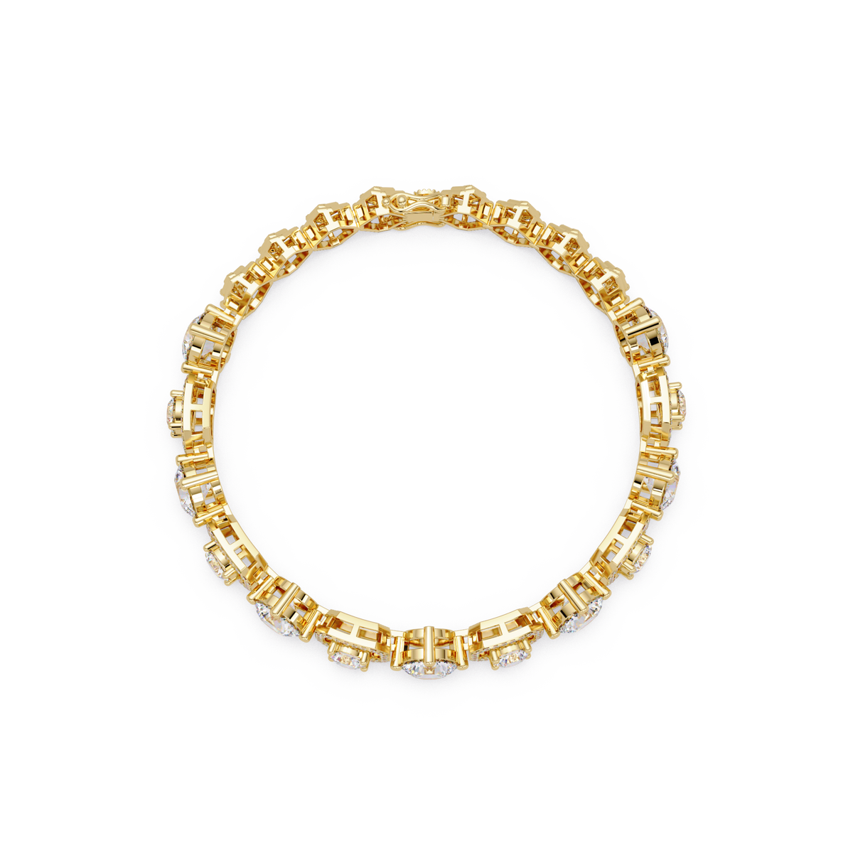 Luxury Round & Cushion Halo Diamond Tennis Bracelet