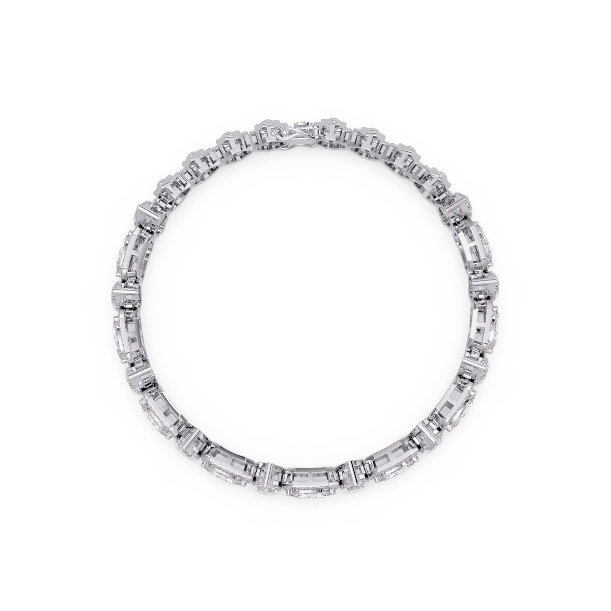 Luxury Marquise & Oval Halo Diamond Tennis Bracelet