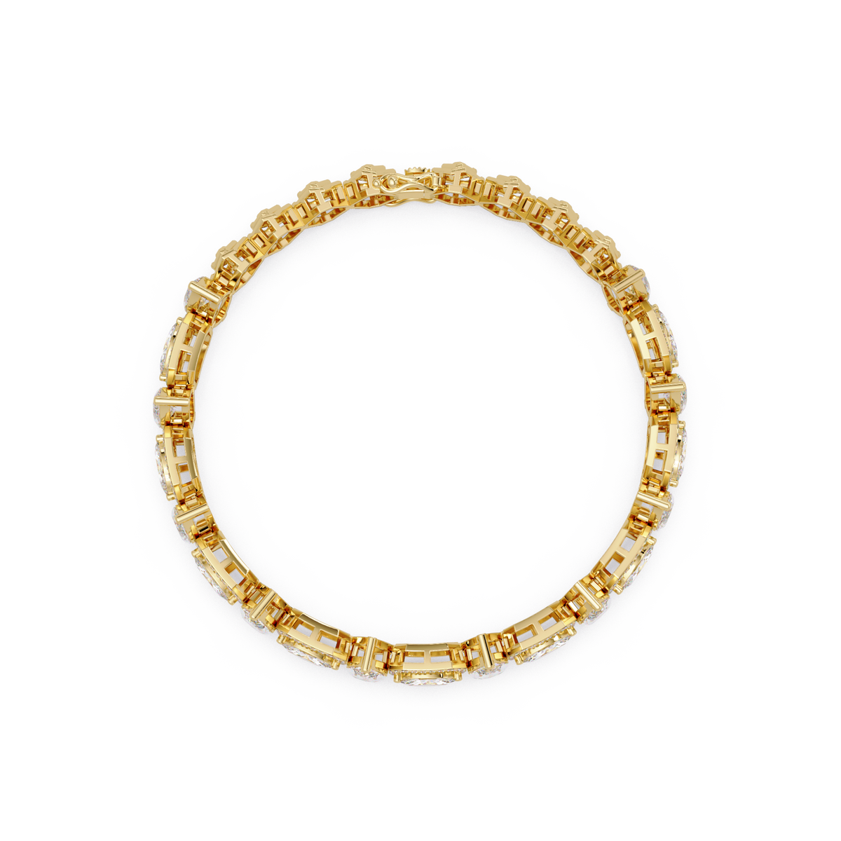 Luxury Marquise & Oval Halo Diamond Tennis Bracelet