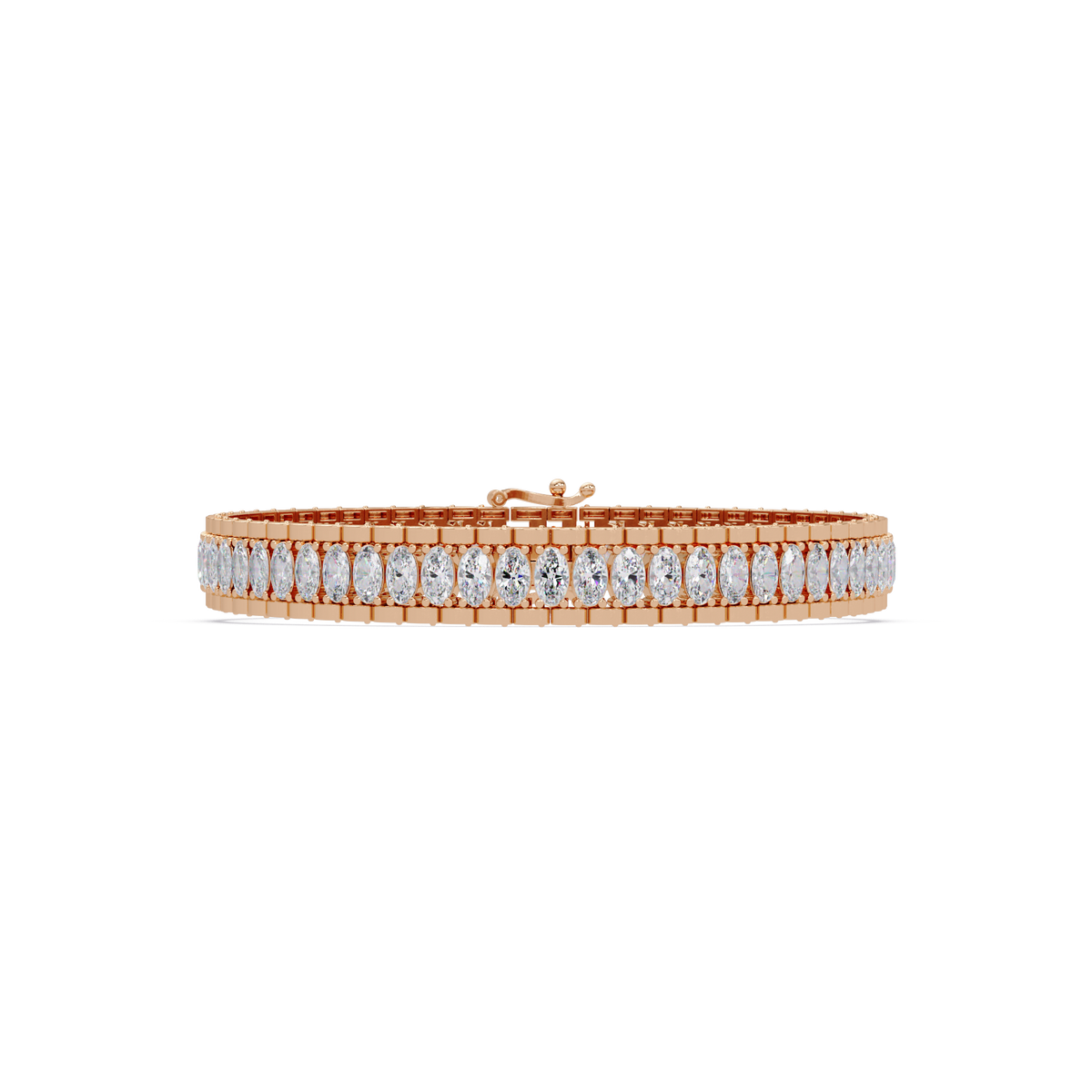 Oval Diamond Tennis Bracelet