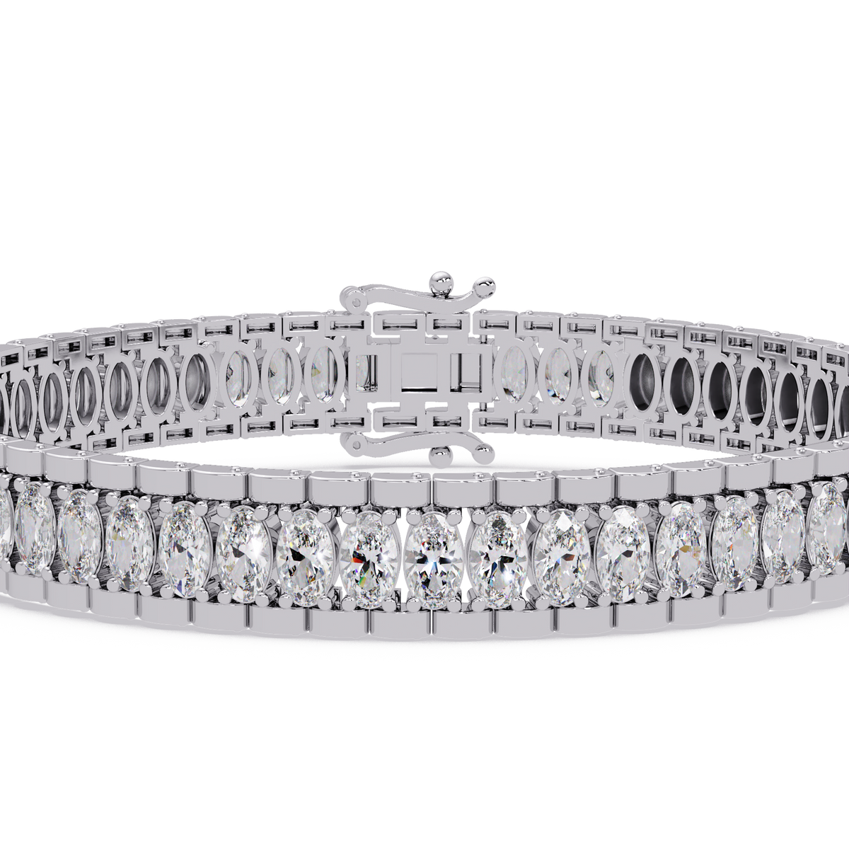 Oval Diamond Tennis Bracelet