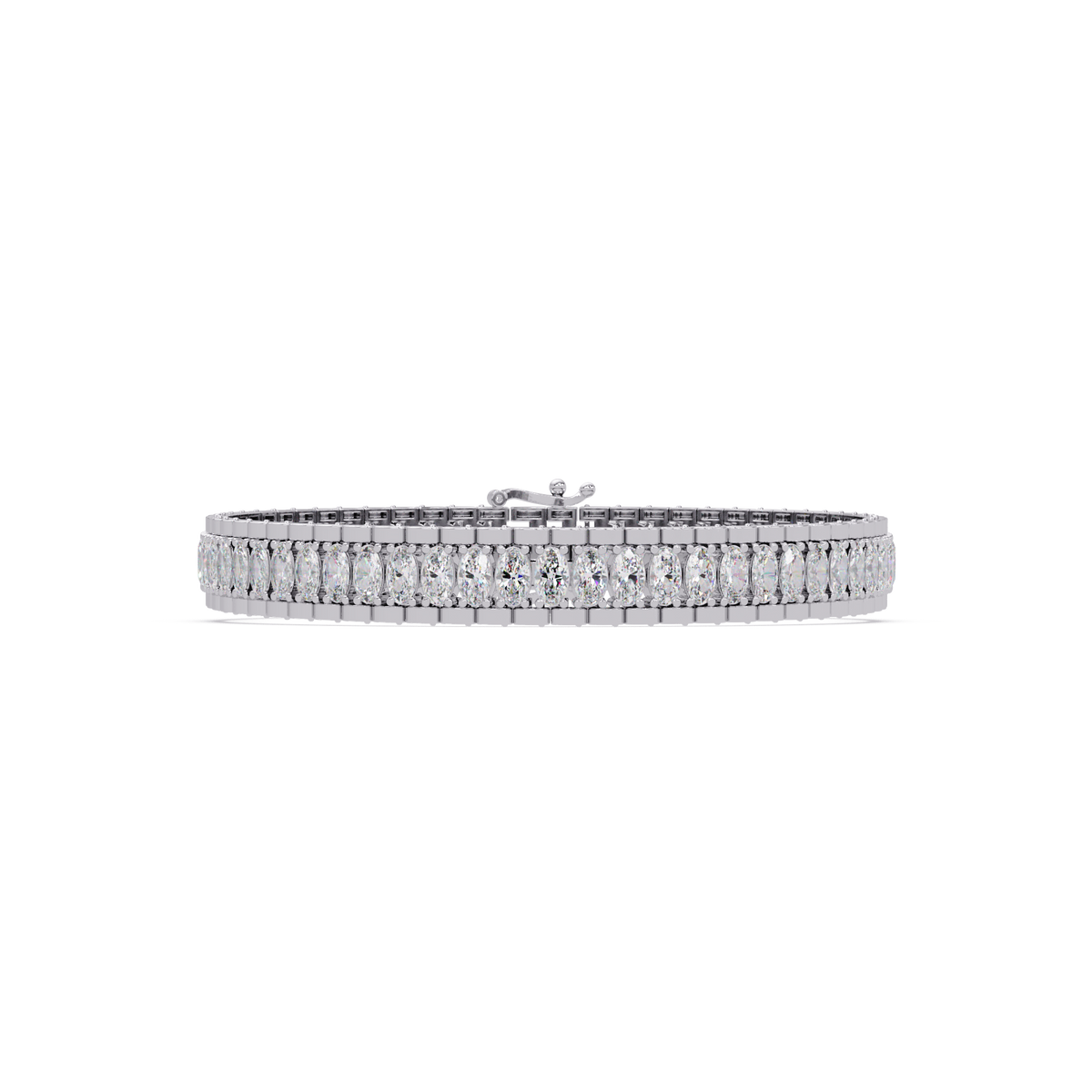 Oval Diamond Tennis Bracelet