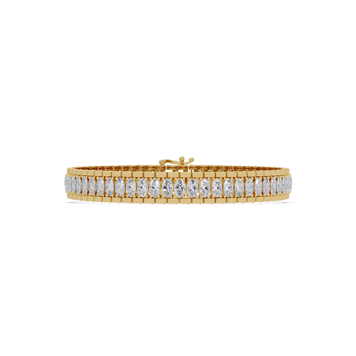Oval Diamond Tennis Bracelet