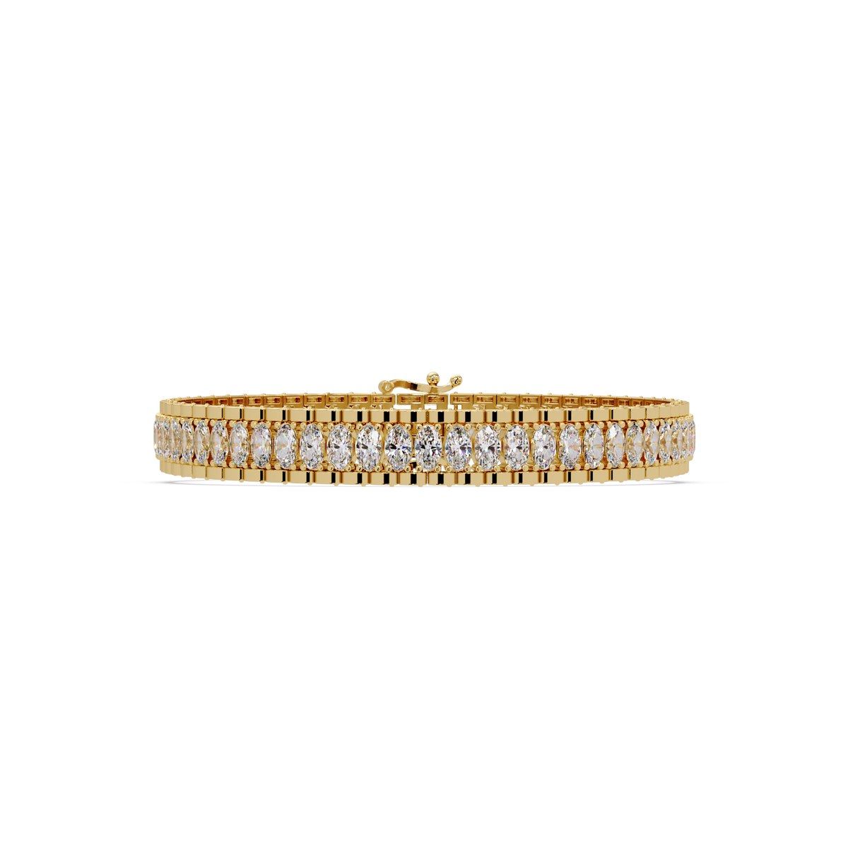 Oval Diamond Tennis Bracelet