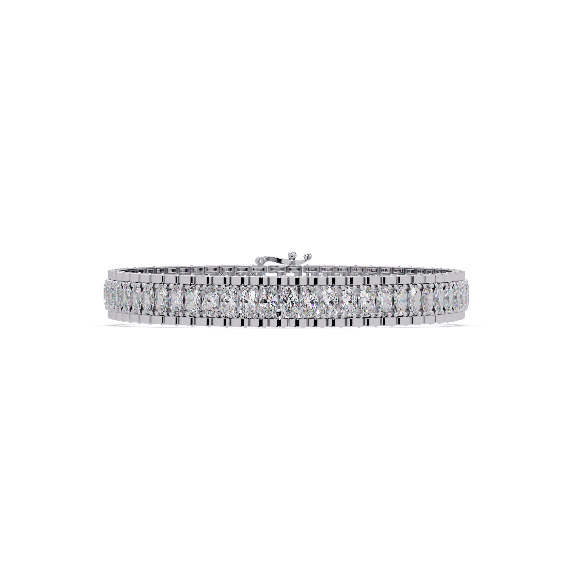 Oval Diamond Tennis Bracelet
