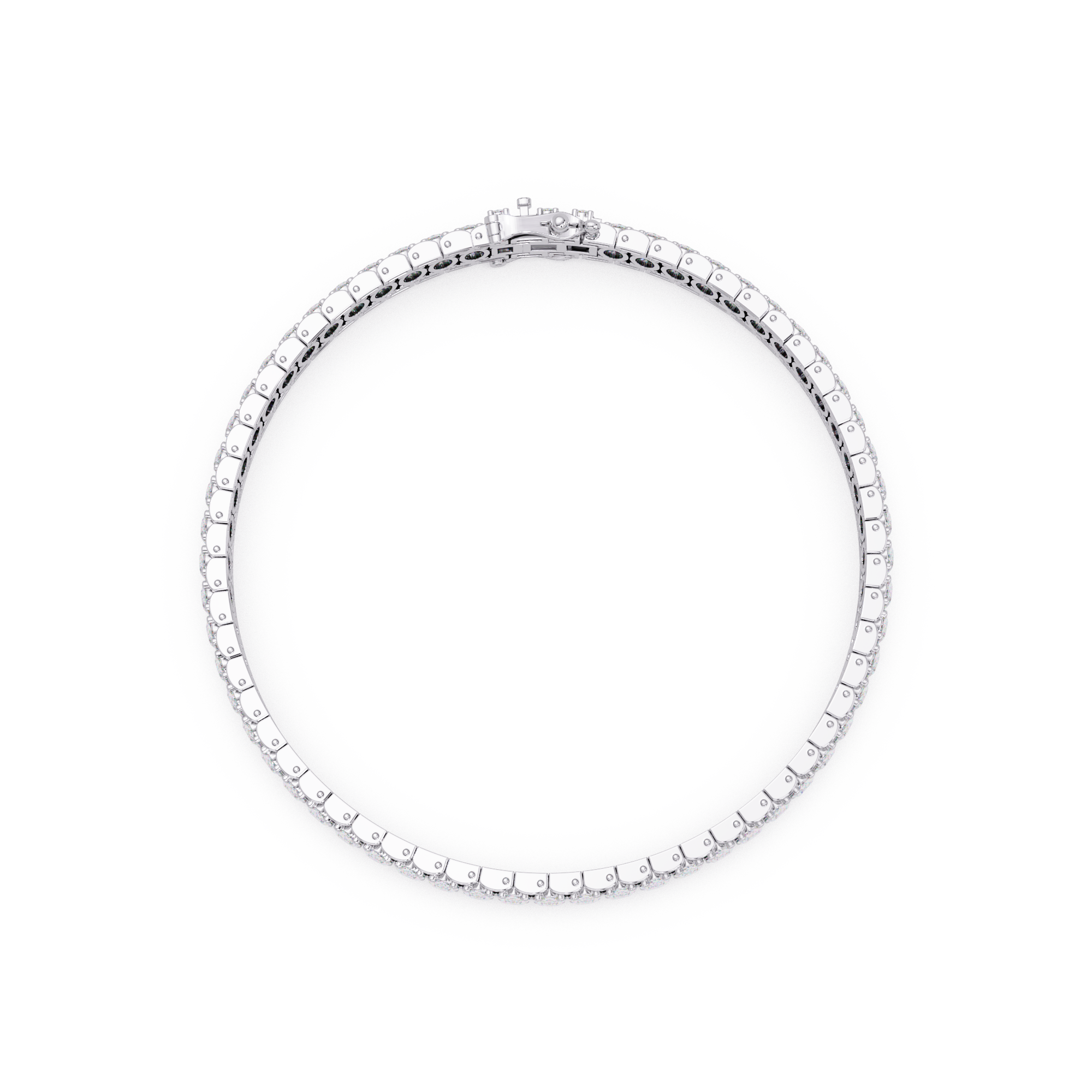 Oval Diamond Tennis Bracelet