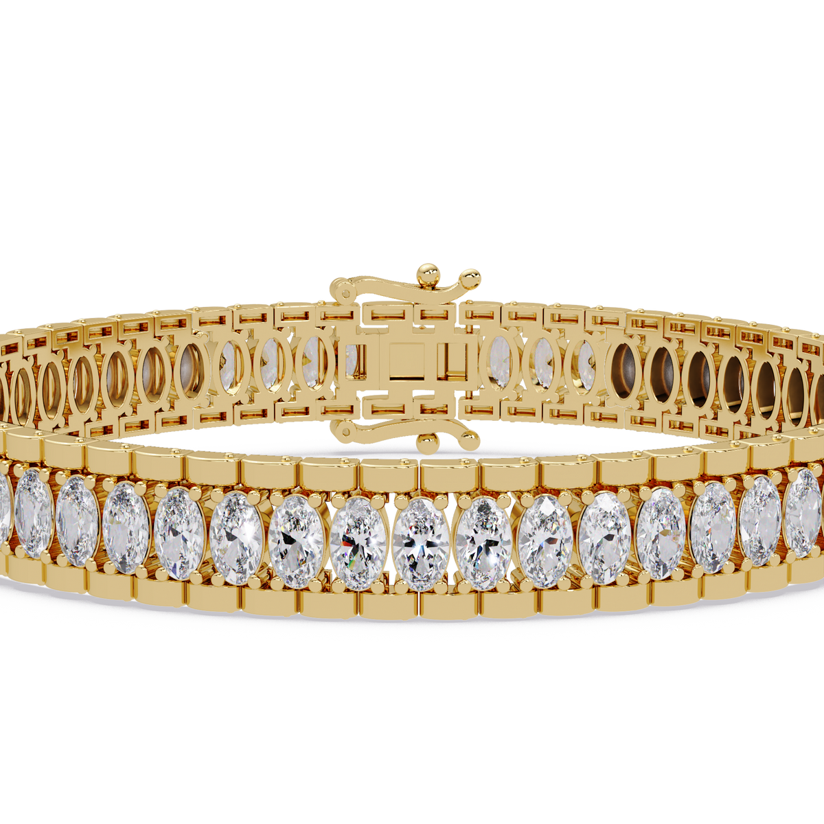 Oval Diamond Tennis Bracelet