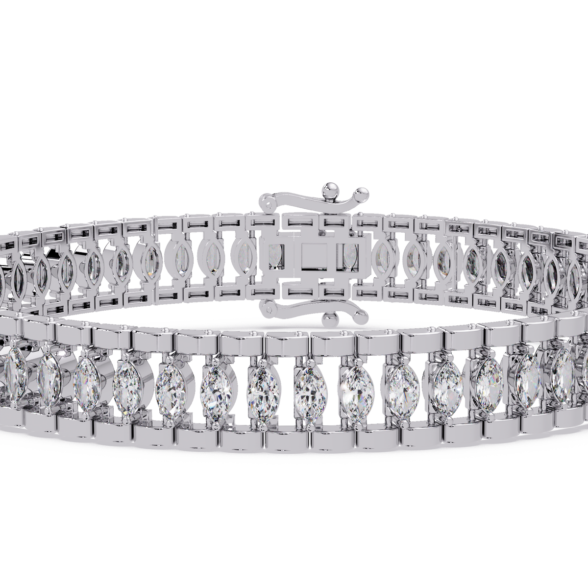 Luxury Round Cut Diamond Tennis Bracelet for Women