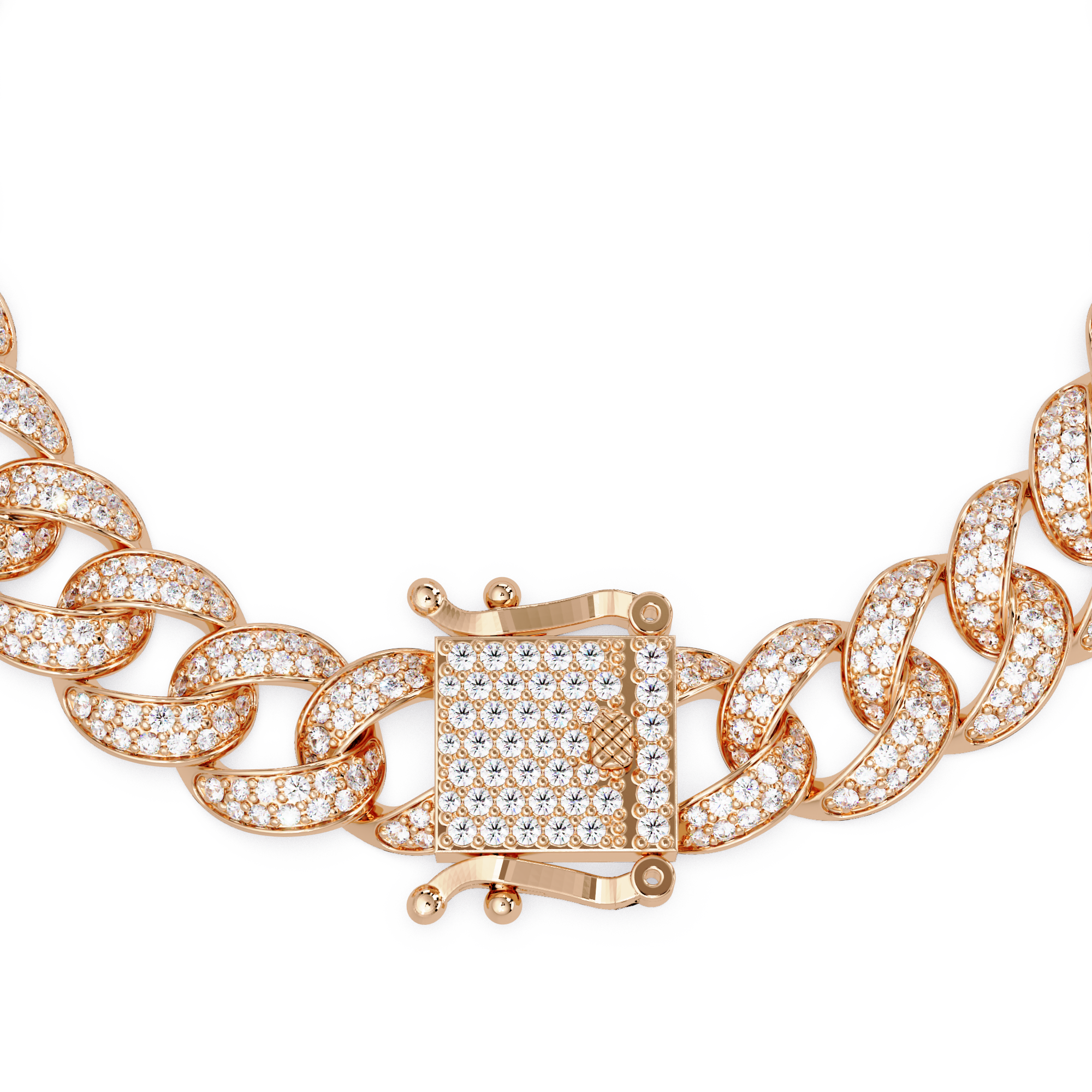 Iced Cuban Link Bracelet | Diamond-Studded Luxury Bracelet for Men & Women