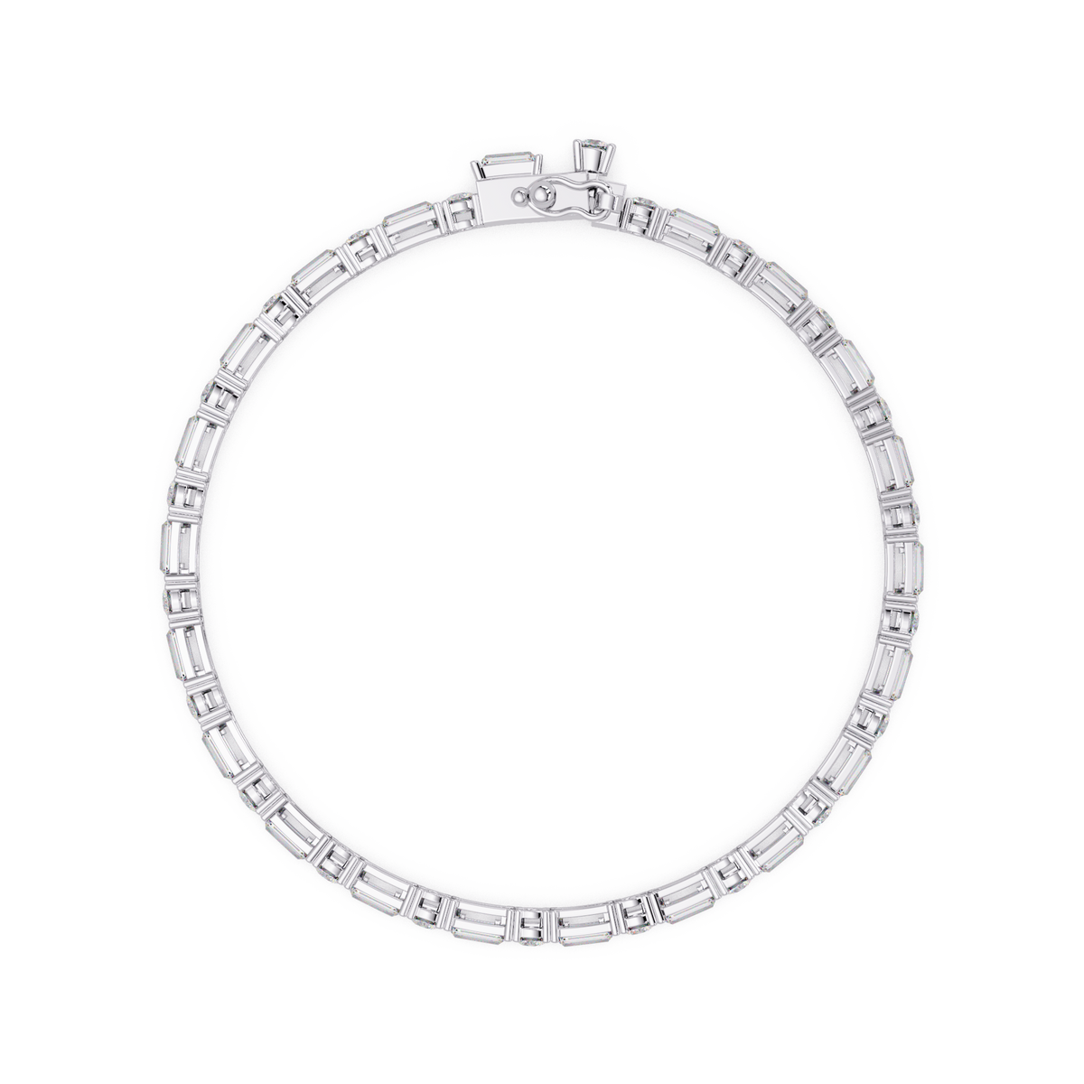 Round & Baguette Diamond Tennis Bracelet | Luxury Bracelet for Men & Women
