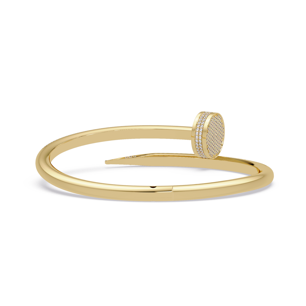 Luxury Diamond Nail Bangle Bracelet