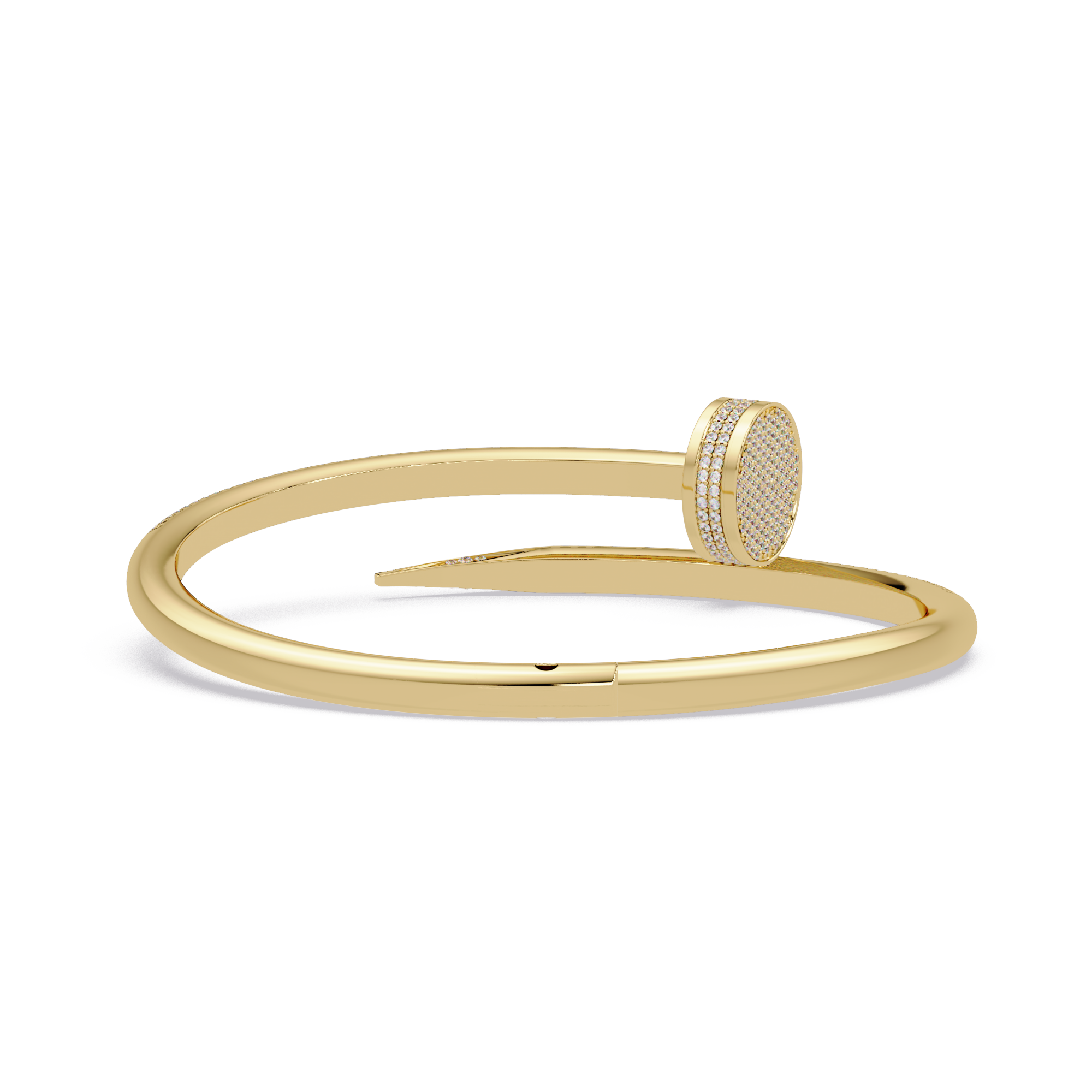 Luxury Diamond Nail Bangle Bracelet