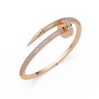 Luxury Diamond Nail Bangle Bracelet