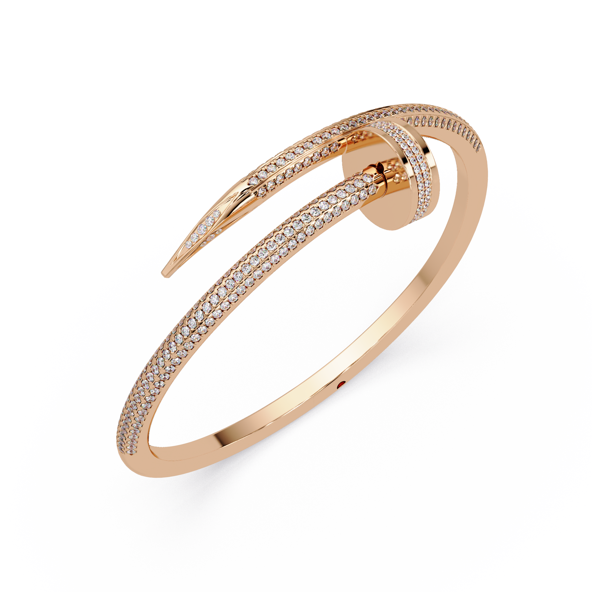 Luxury Diamond Nail Bangle Bracelet