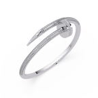 Luxury Diamond Nail Bangle Bracelet