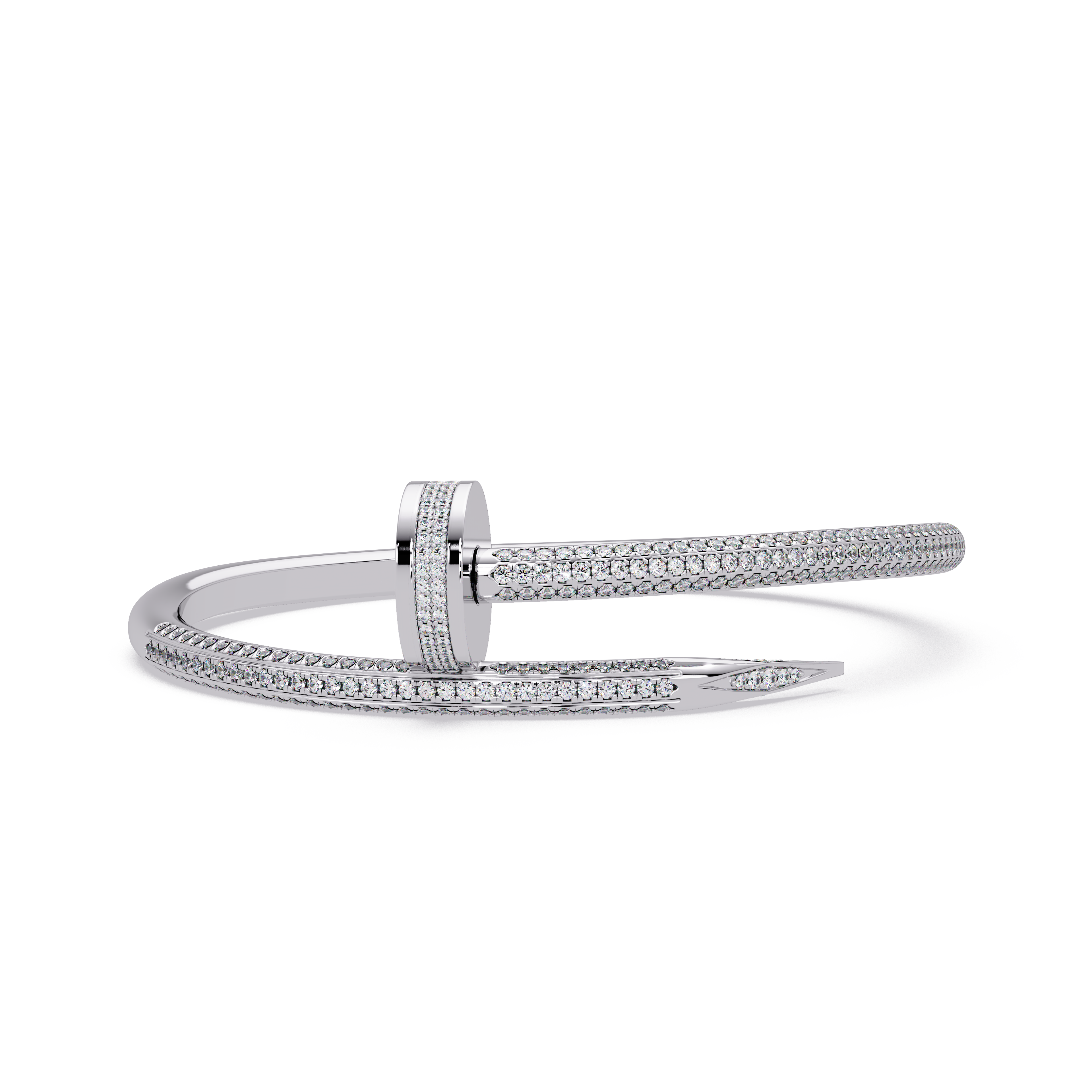 Luxury Diamond Nail Bangle Bracelet