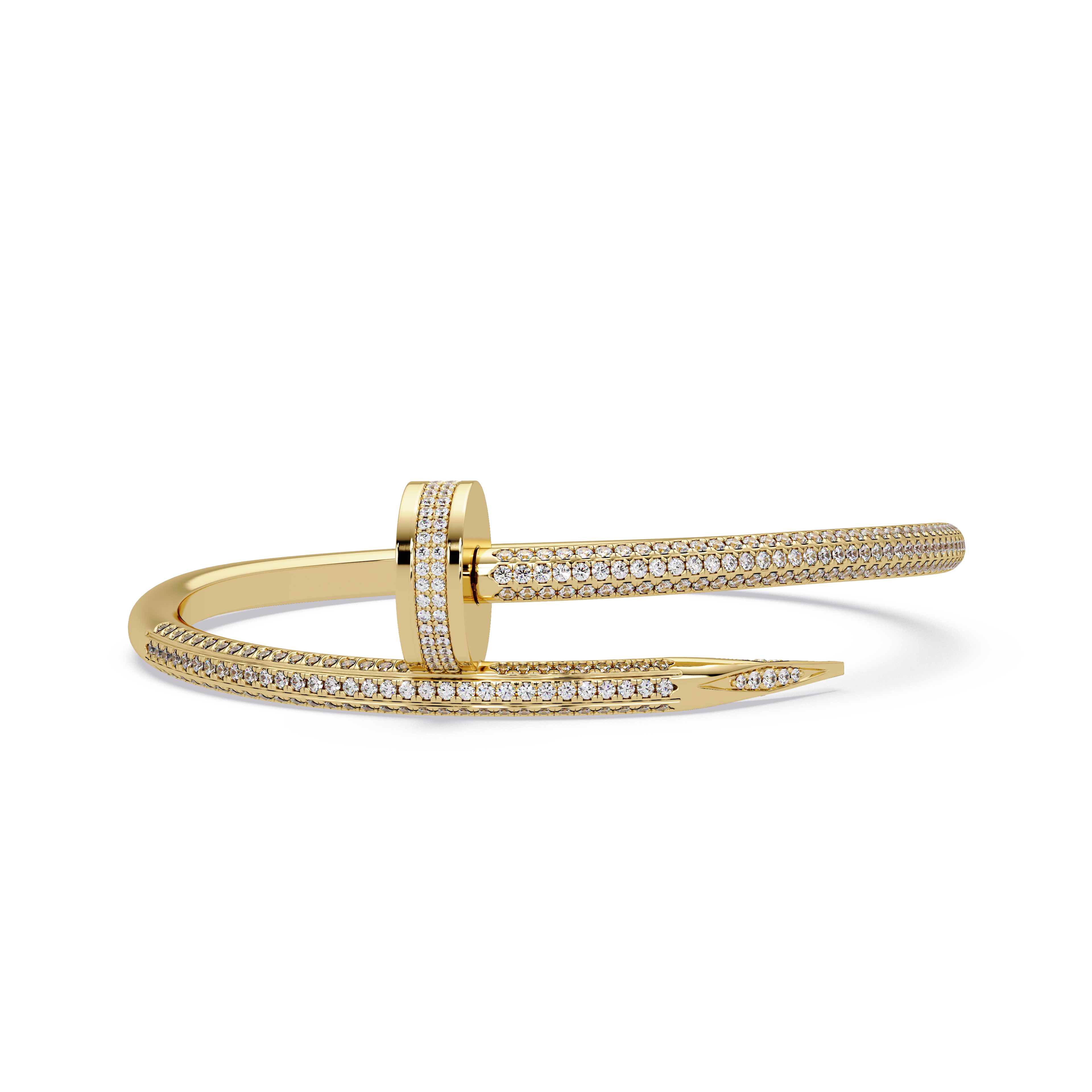 Luxury Diamond Nail Bangle Bracelet