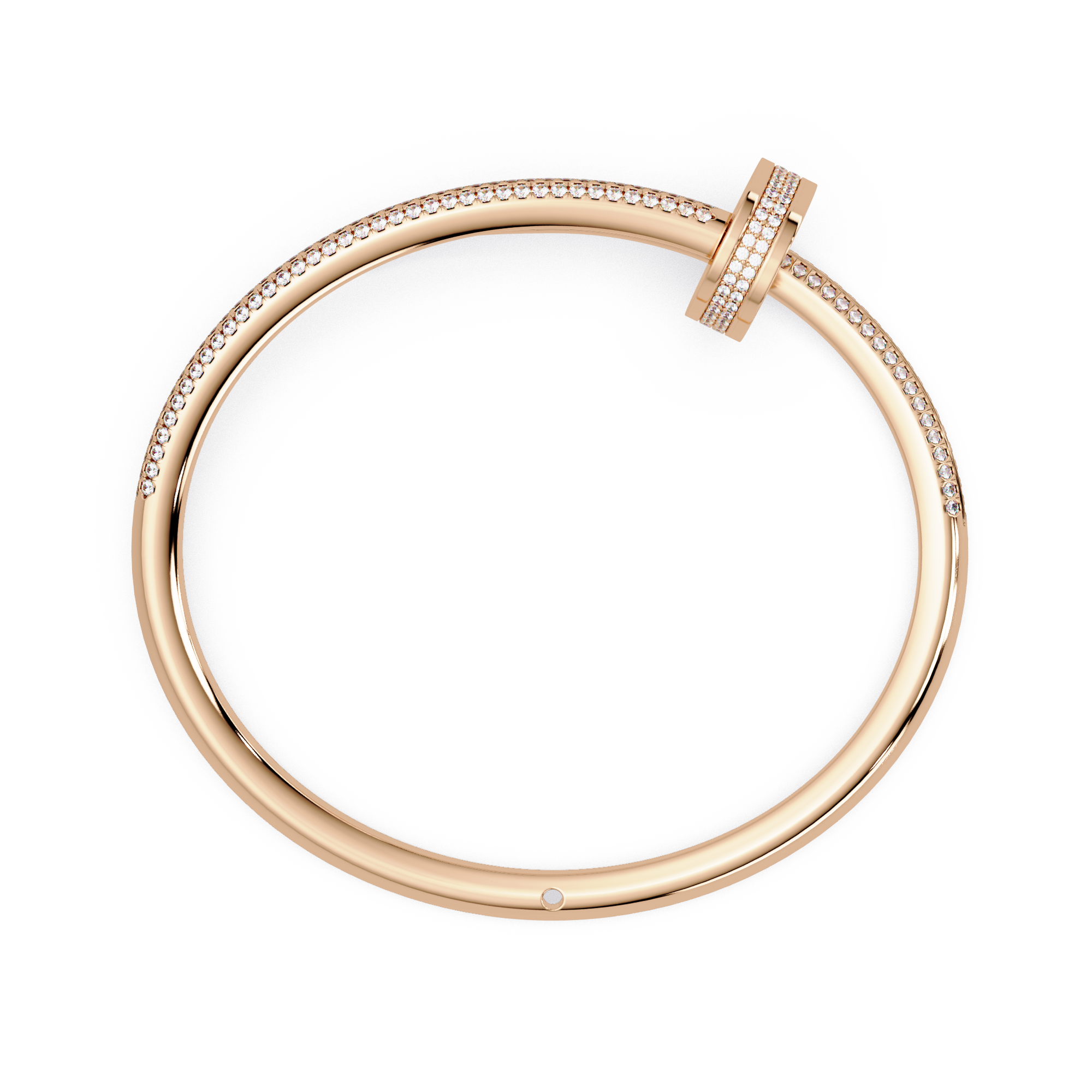 Luxury Diamond Nail Bangle Bracelet