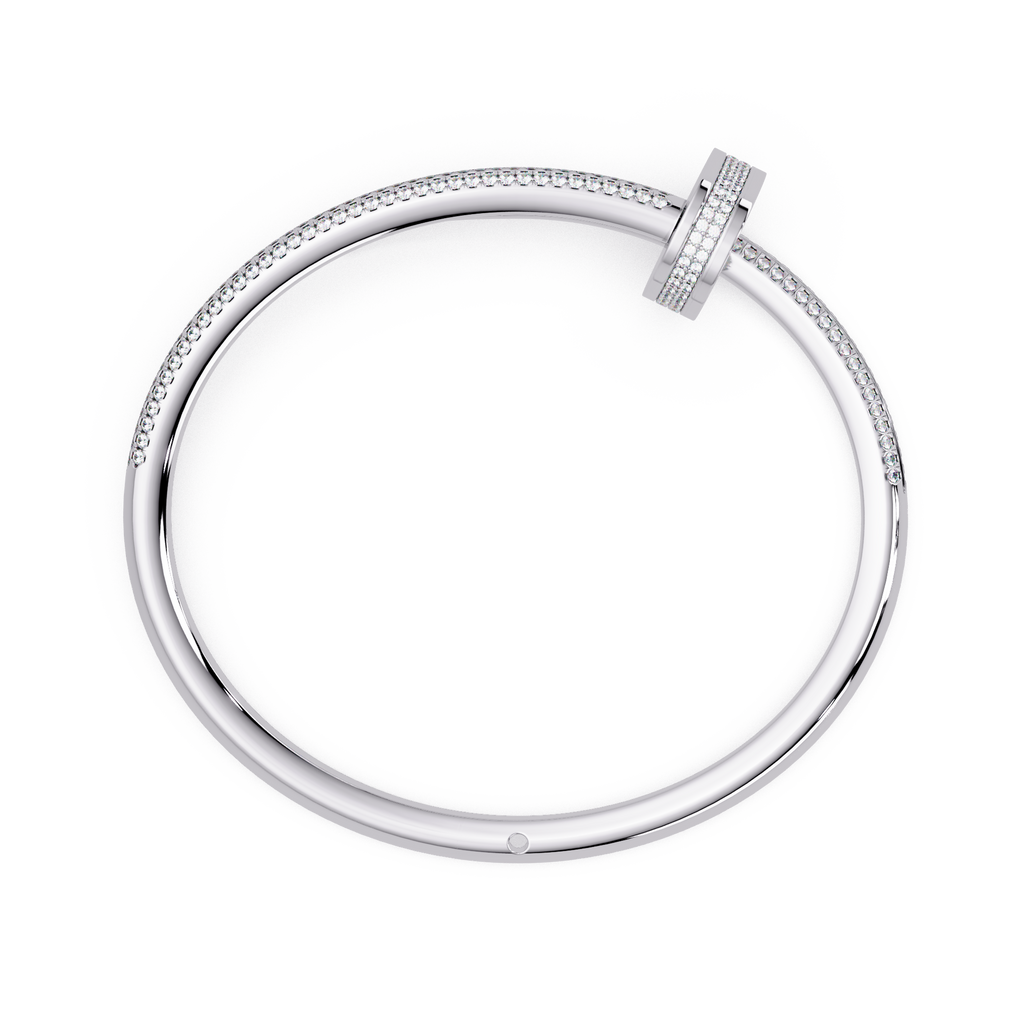 Luxury Diamond Nail Bangle Bracelet