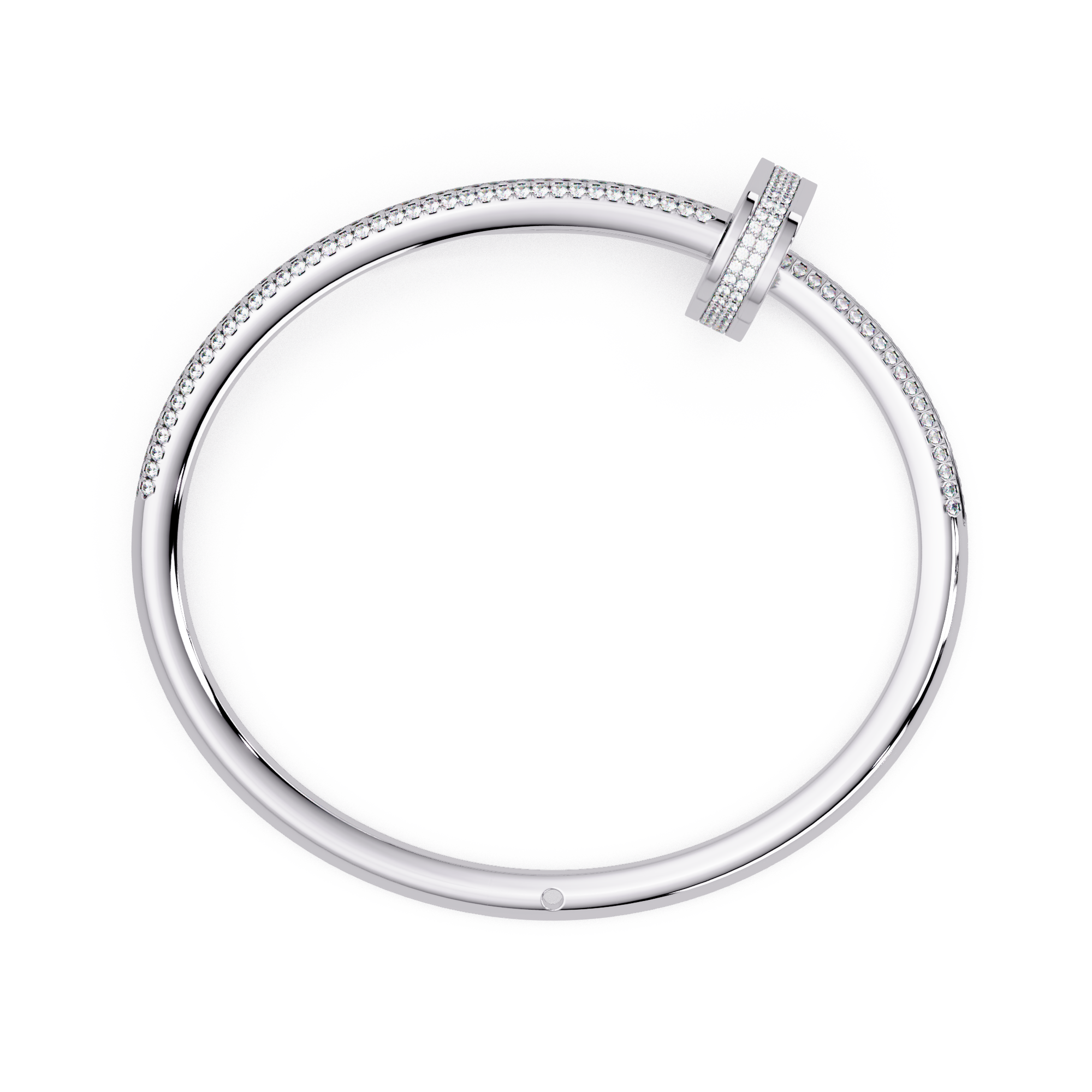 Luxury Diamond Nail Bangle Bracelet