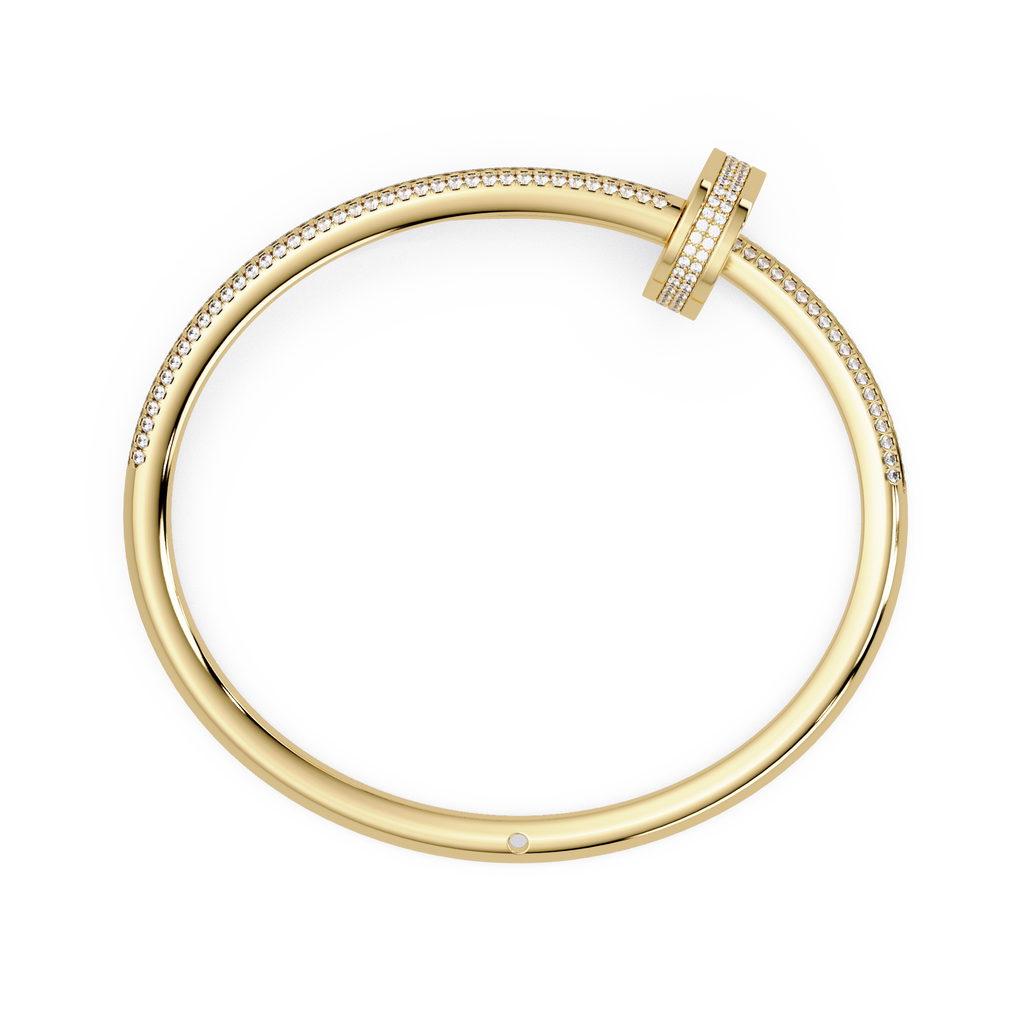 Luxury Diamond Nail Bangle Bracelet