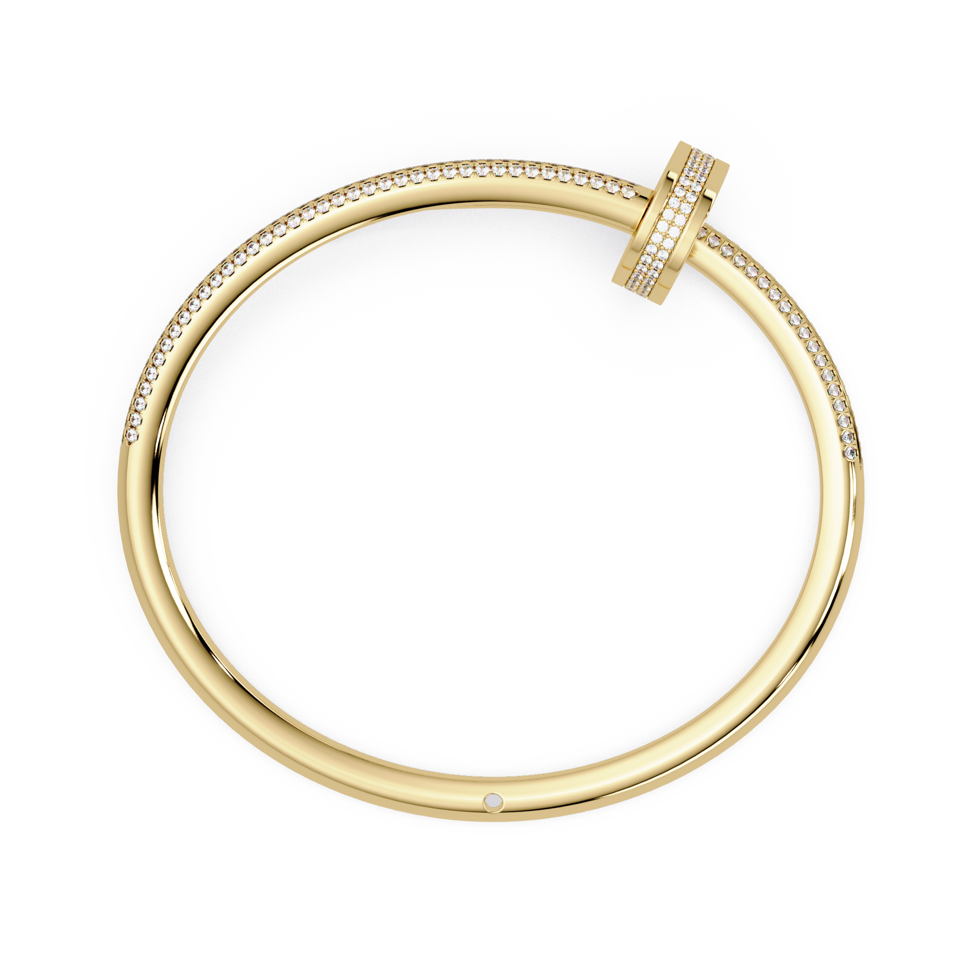 Luxury Diamond Nail Bangle Bracelet