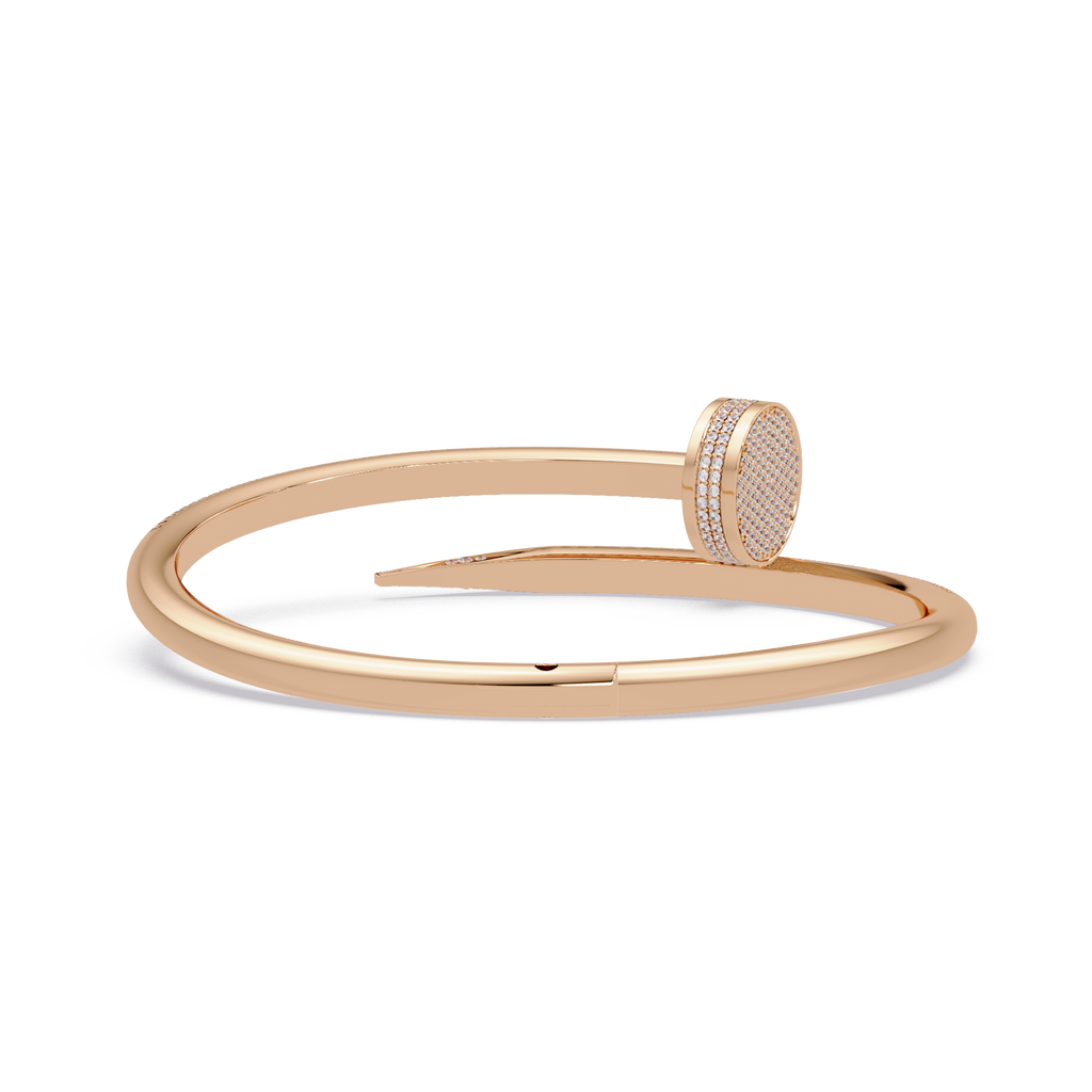 Luxury Diamond Nail Bangle Bracelet