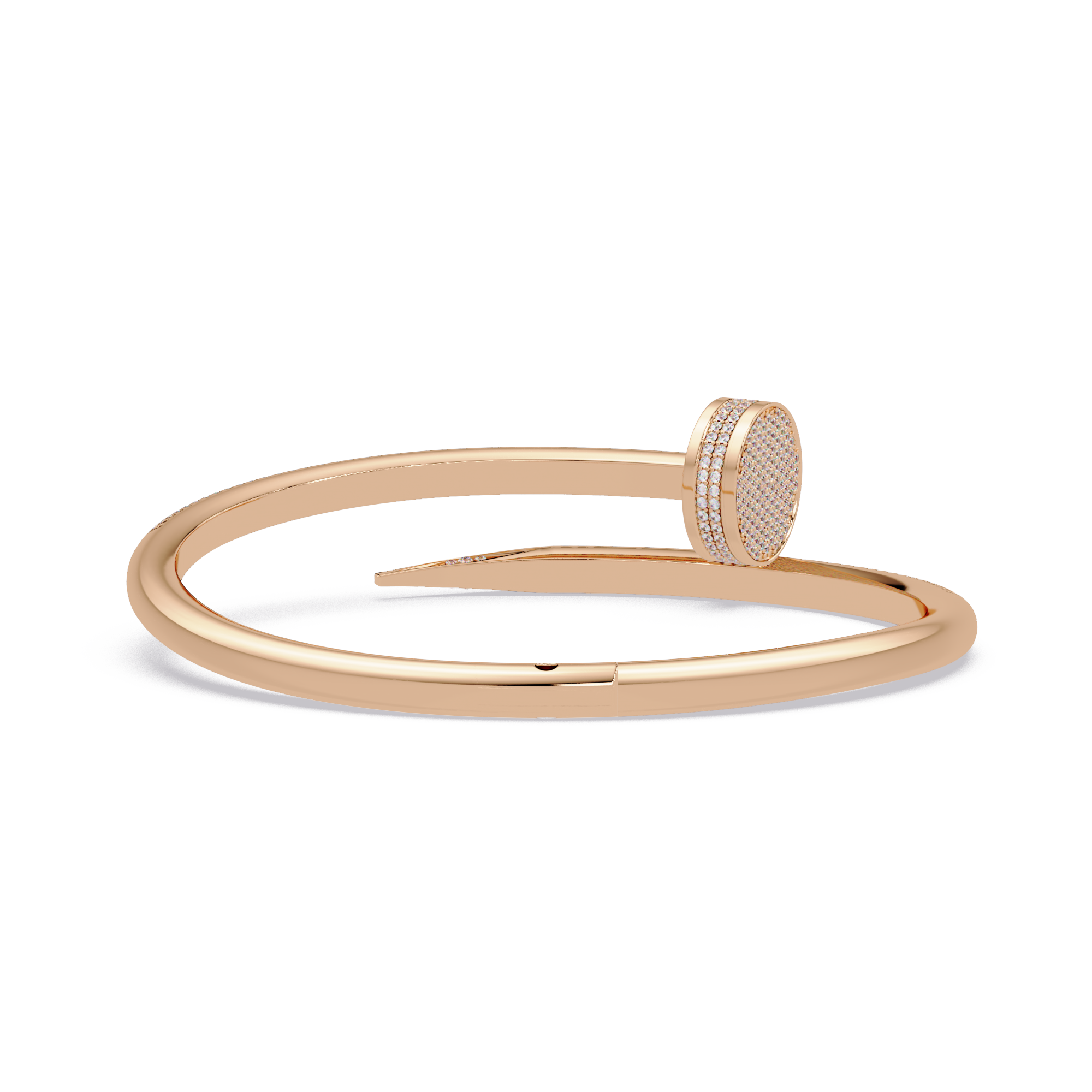 Luxury Diamond Nail Bangle Bracelet
