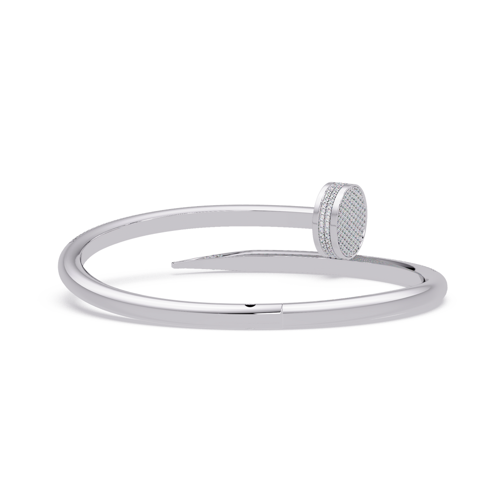 Luxury Diamond Nail Bangle Bracelet